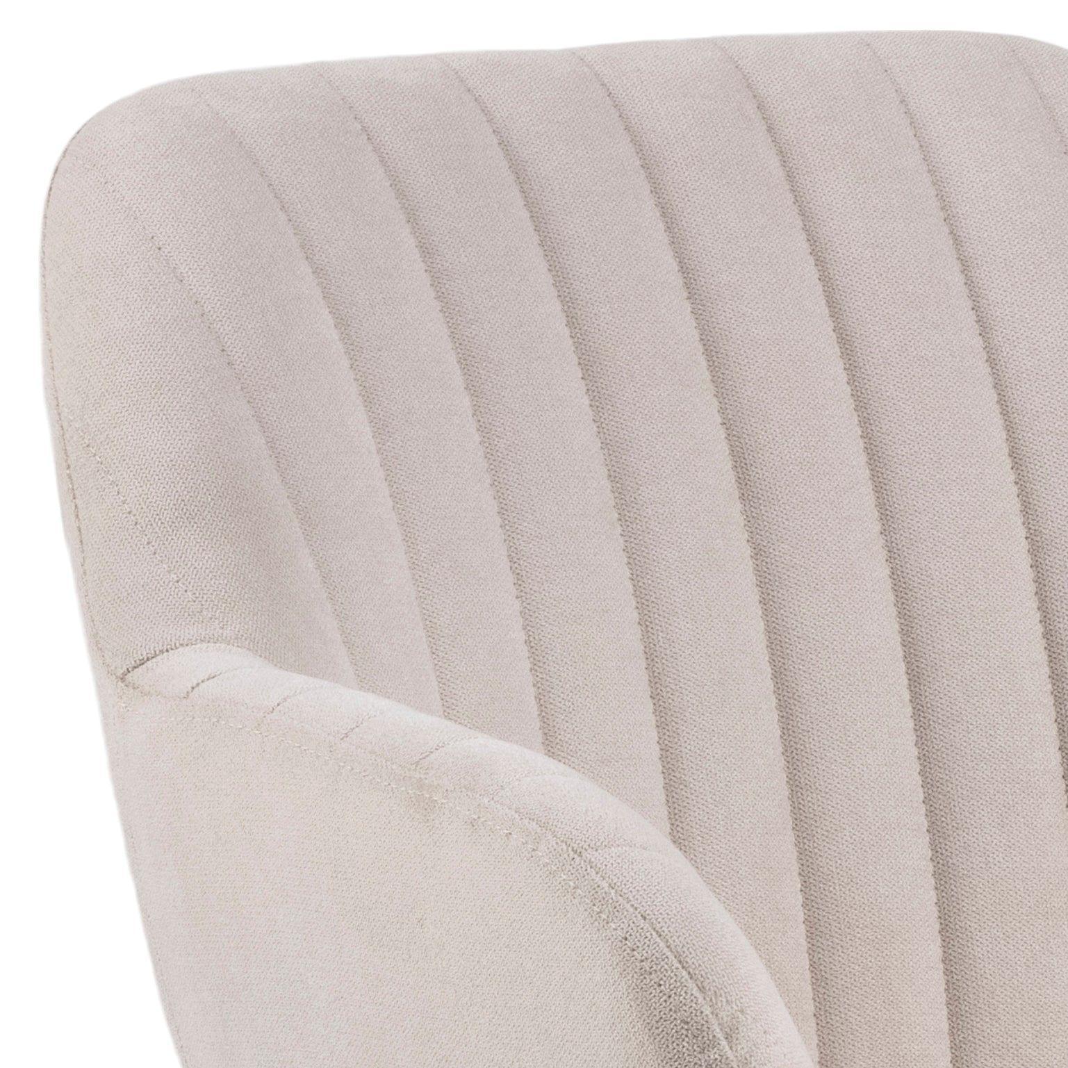 Krzesło MIKKEL beżowy tkanina strukturalna z czarną podstawą Home Essentials Eye on Design