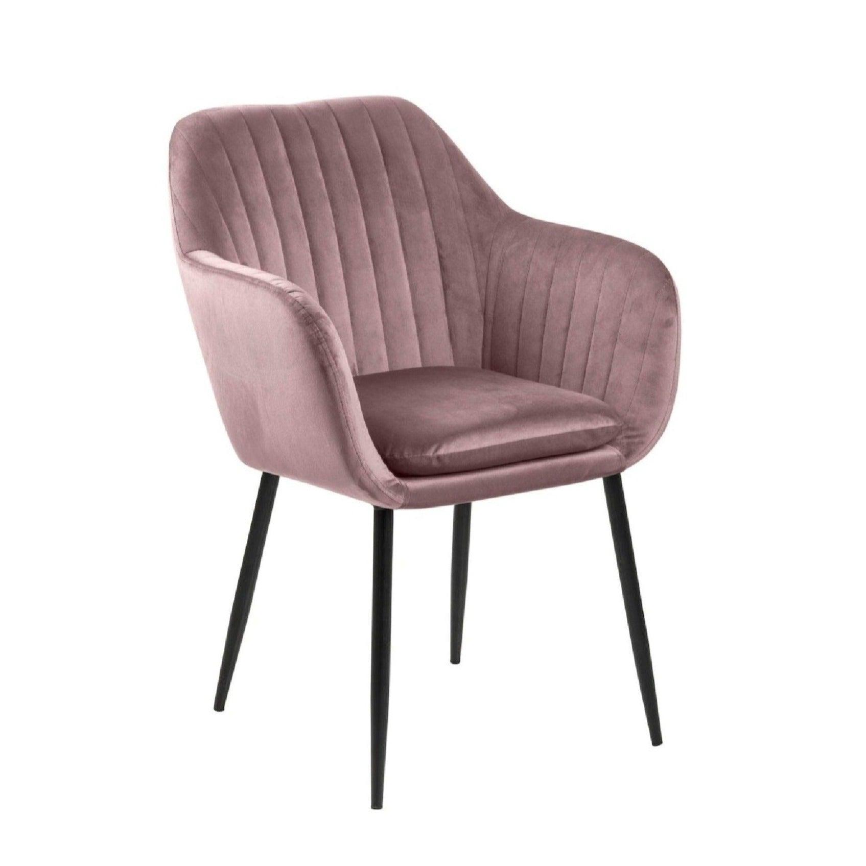 Krzesło MIKKEL różowy z czarną podstawą Home Essentials Eye on Design