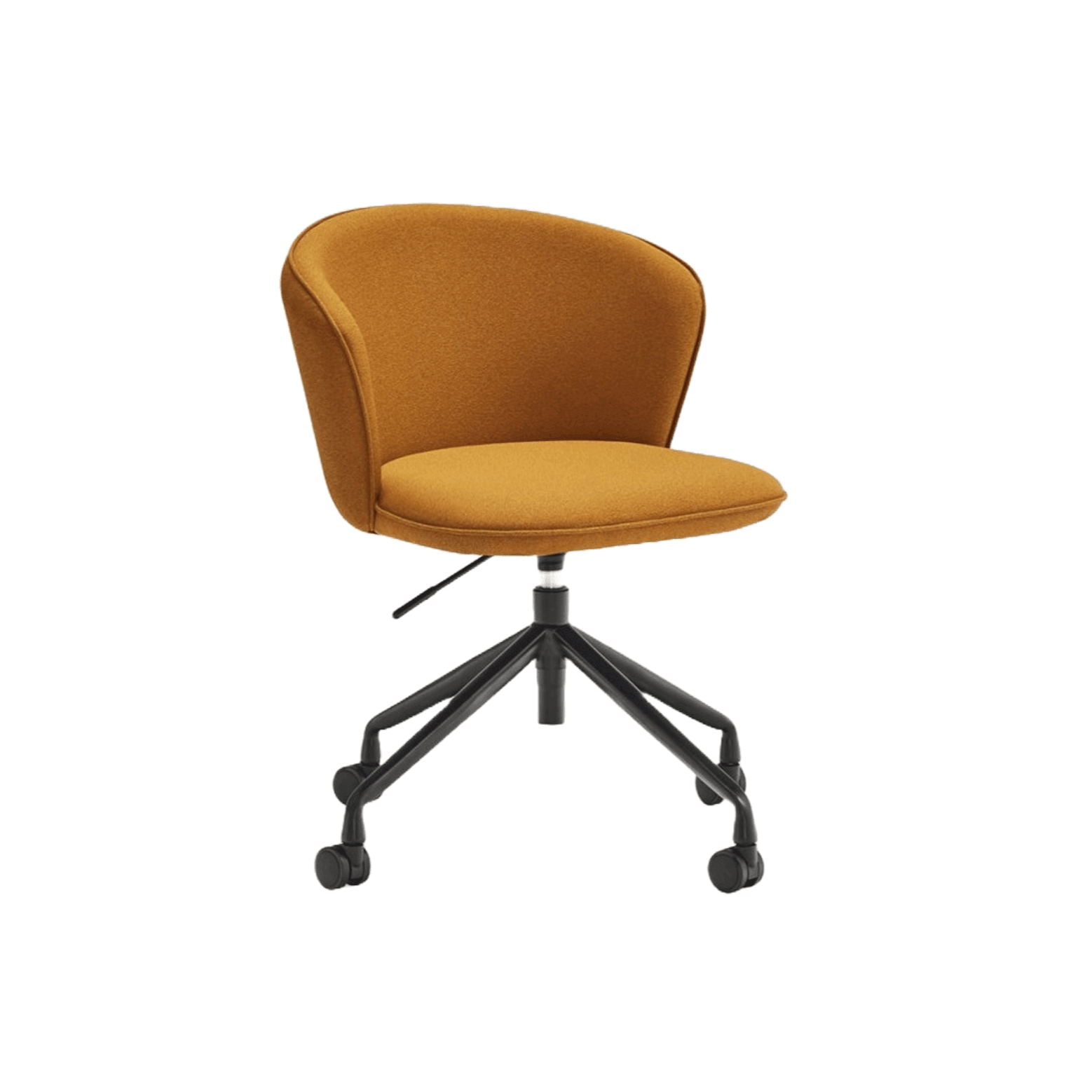 Krzesło na kółkach ADD musztardowy Teulat Eye on Design