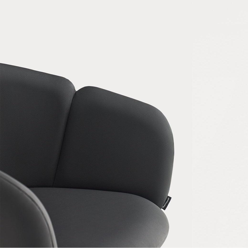 Krzesło na kółkach z podłokietnikami ADD ekoskóra czarna Teulat Eye on Design