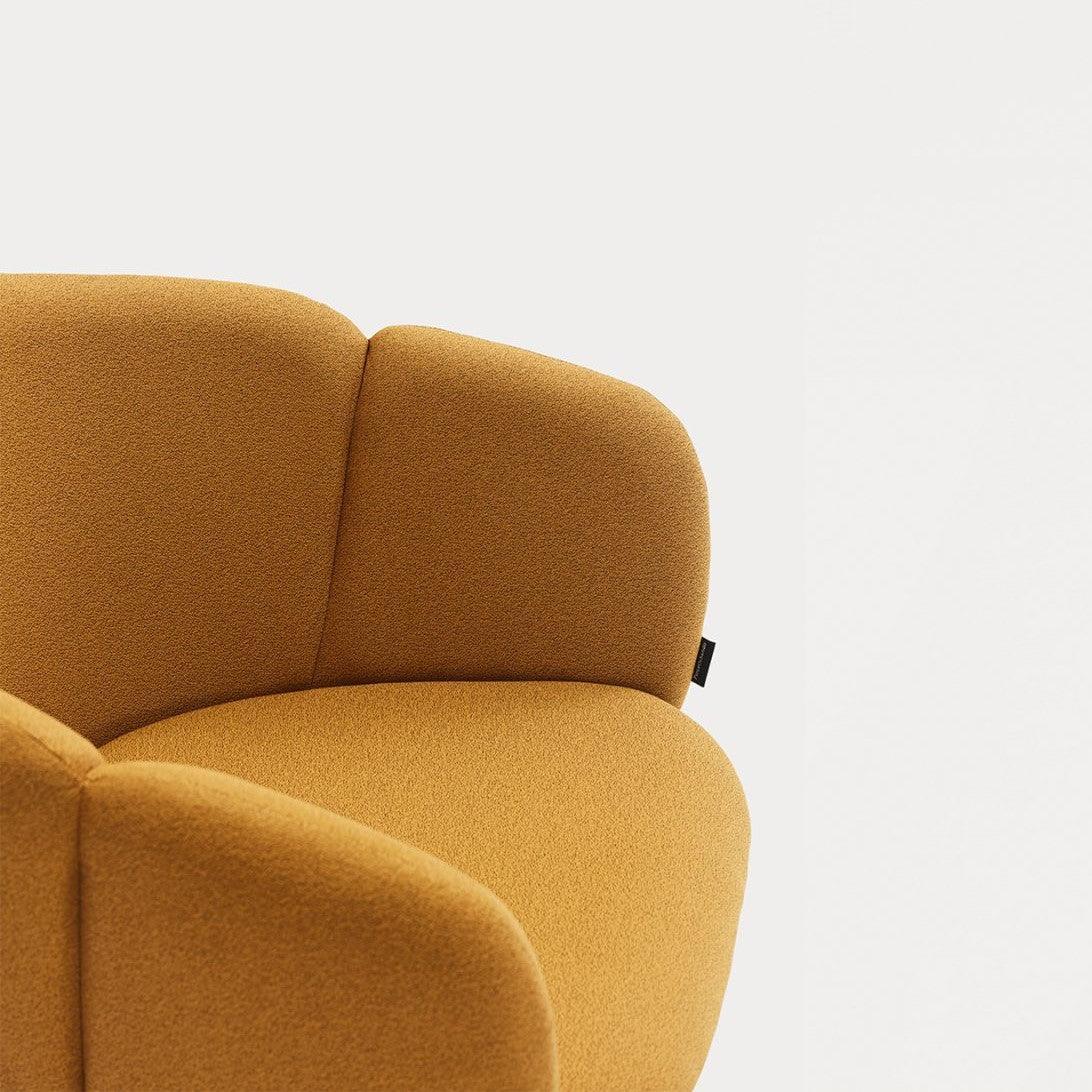 Krzesło na kółkach z podłokietnikami ADD musztardowy Teulat Eye on Design