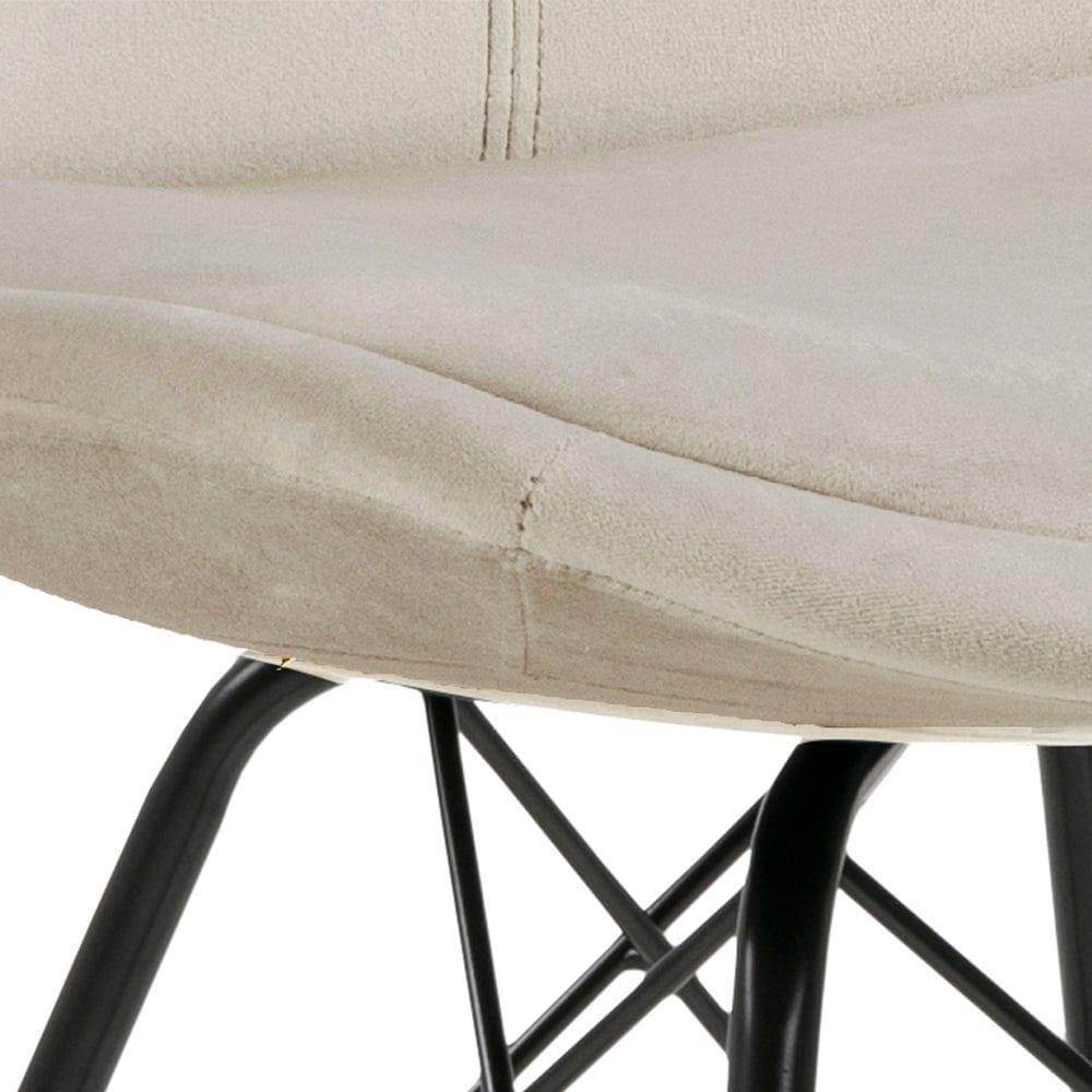 Krzesło NILS beżowy z czarną podstawą Home Essentials Eye on Design