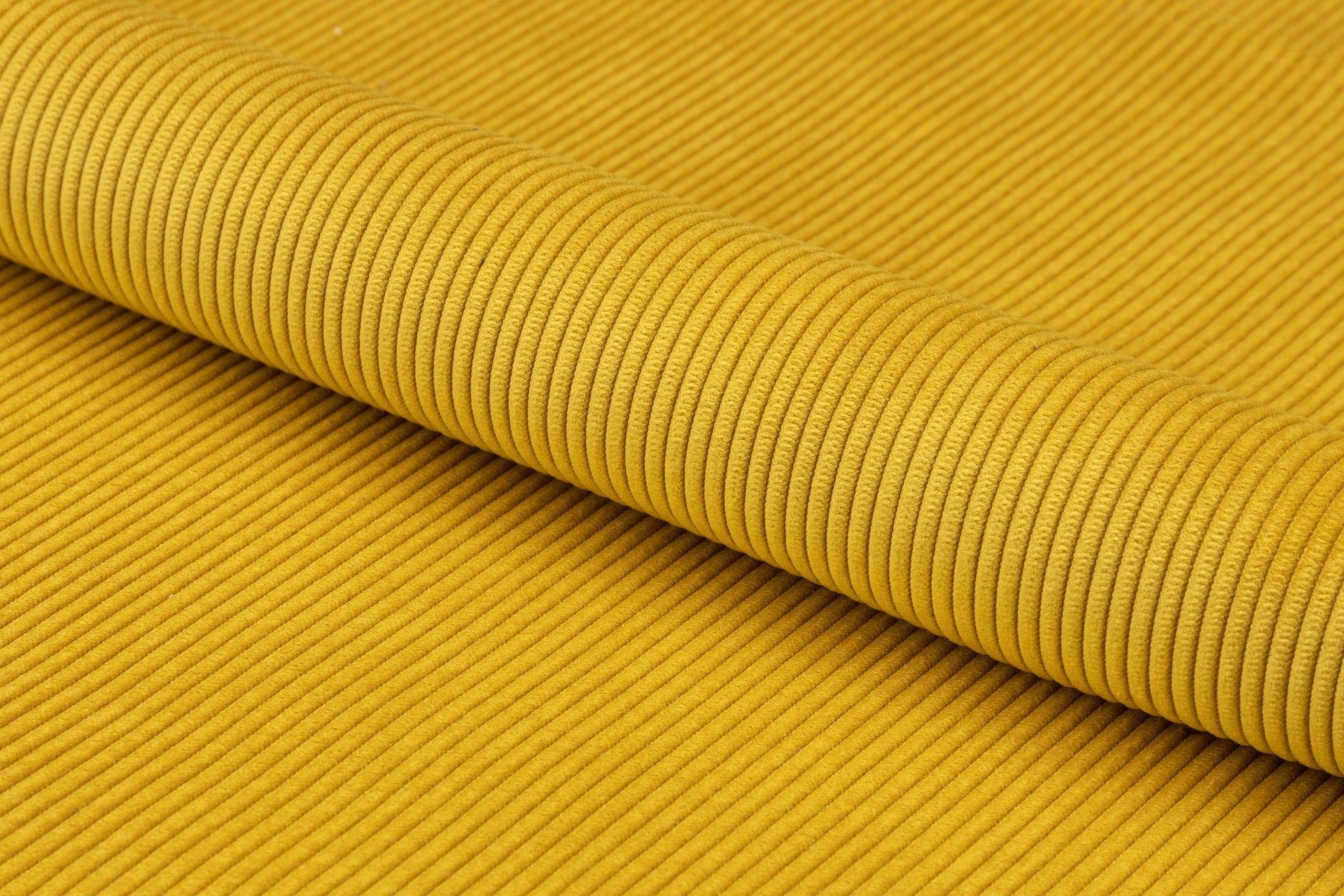 Krzesło NILS żółty sztruksowy z czarną podstawą Home Essentials Eye on Design