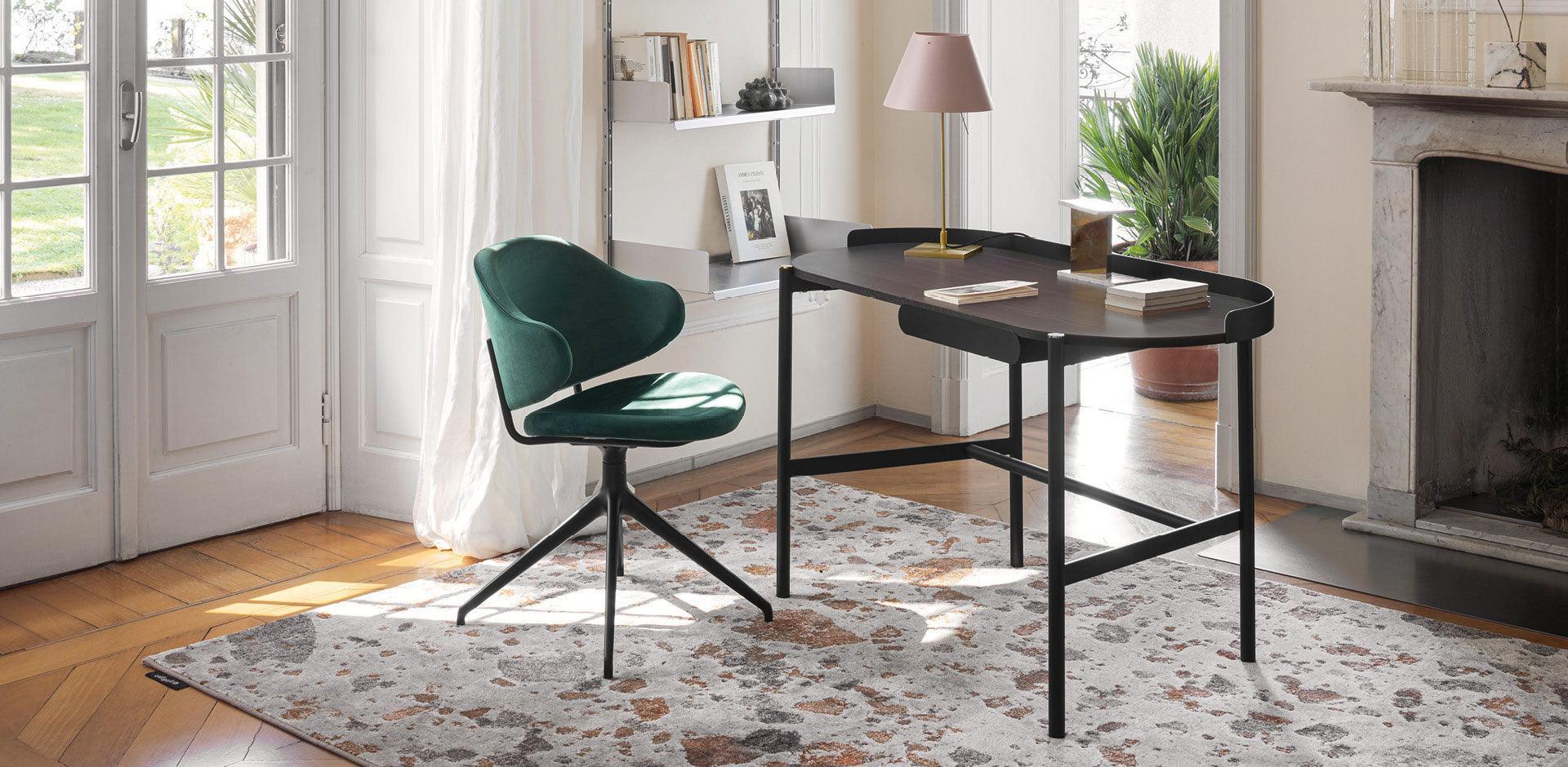 Krzesło obrotowe HOLLY koniakowa ekoskóra Calligaris Eye on Design
