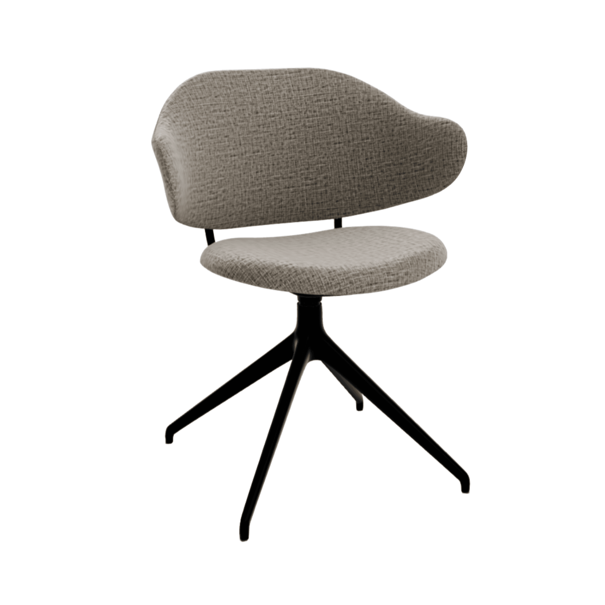 Krzesło obrotowe HOLLY melanż piaskowy Calligaris 180° matowa czerń Eye on Design