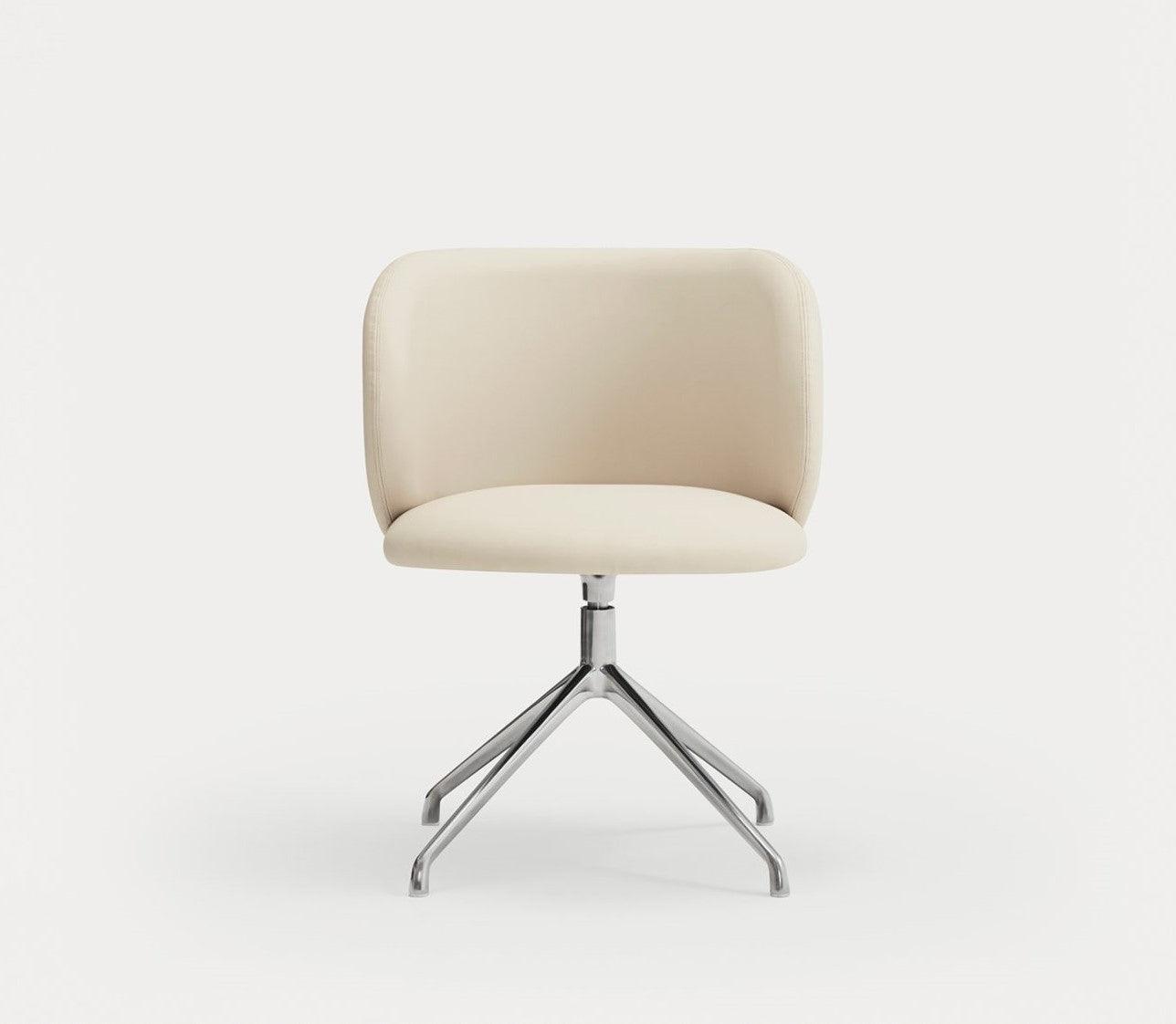 Krzesło obrotowe MOGI beżowa ekoskóra z chromowaną podstawą Teulat Eye on Design