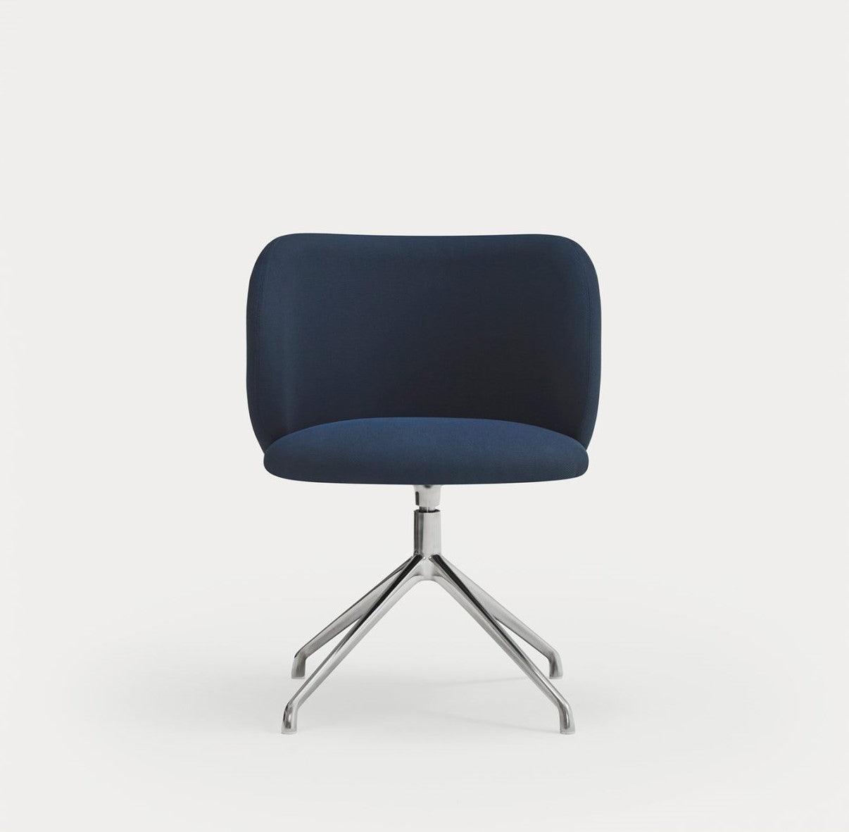 Krzesło obrotowe MOGI granatowy z chromowaną podstawą Teulat Eye on Design