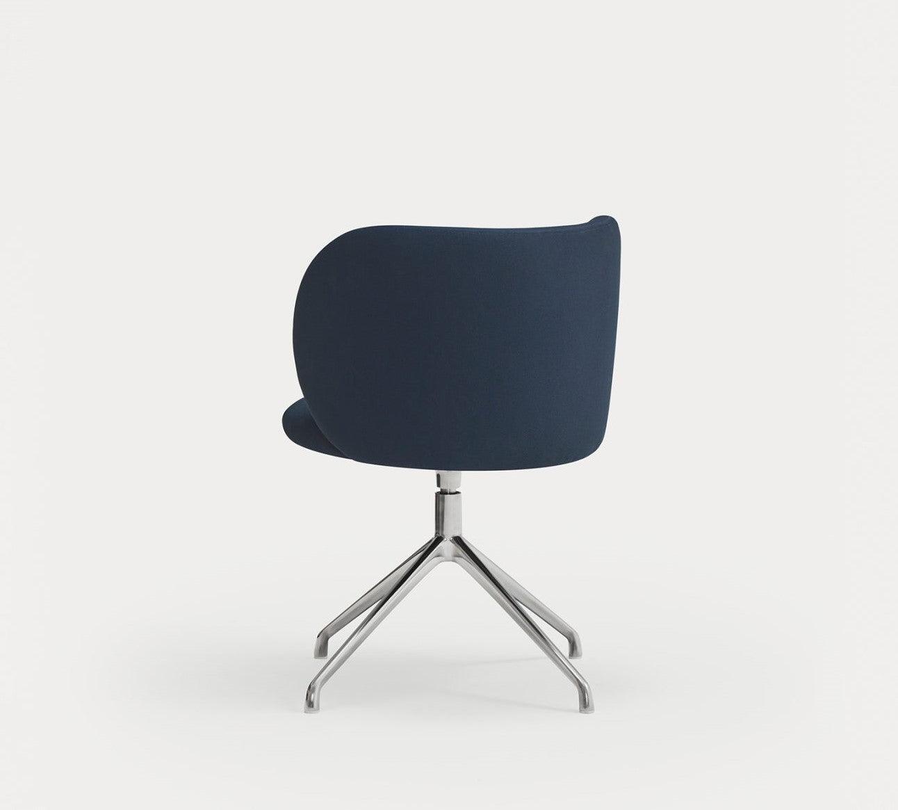 Krzesło obrotowe MOGI granatowy z chromowaną podstawą Teulat Eye on Design