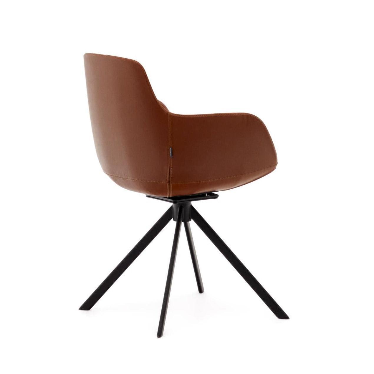 Krzesło obrotowe TISSIANA brązowa ekoskóra La Forma Eye on Design