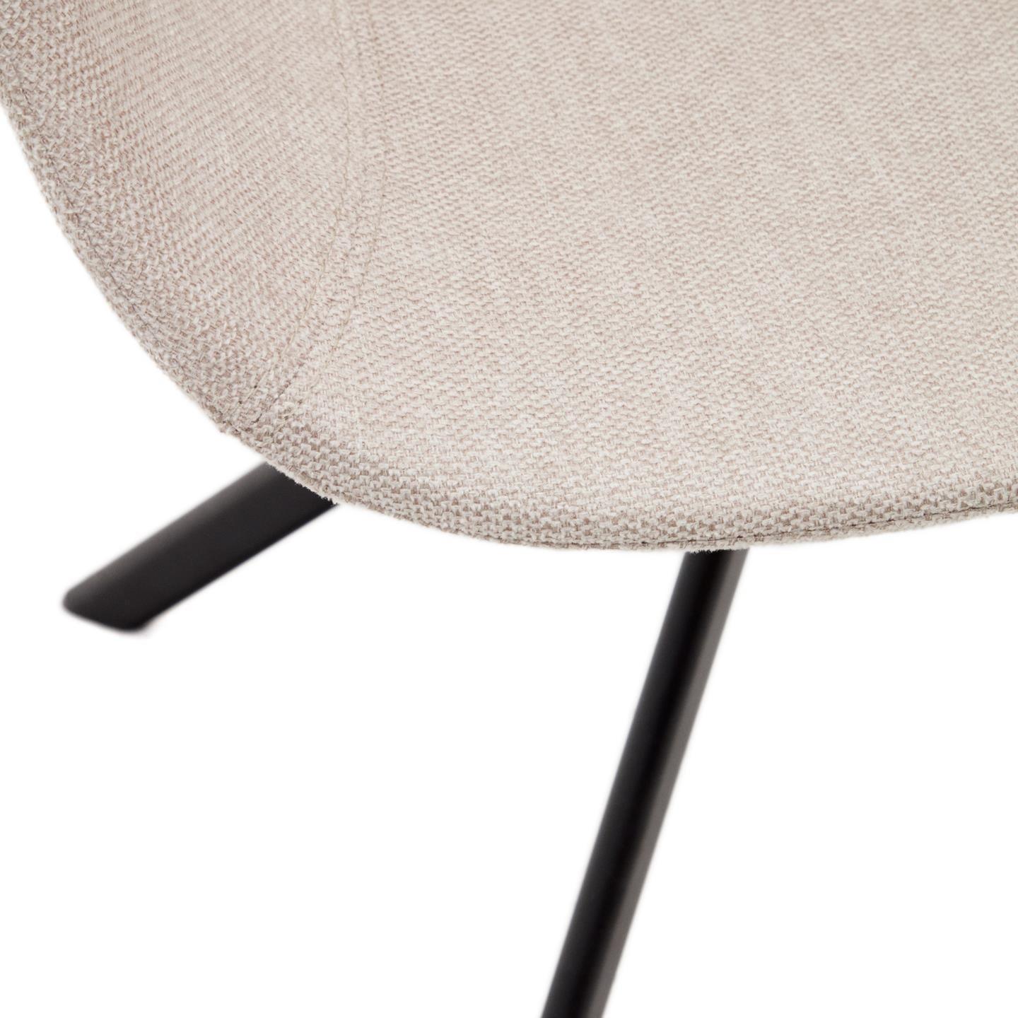 Krzesło obrotowe w tkaninie szenilowej TISSIANA beżowy La Forma Eye on Design