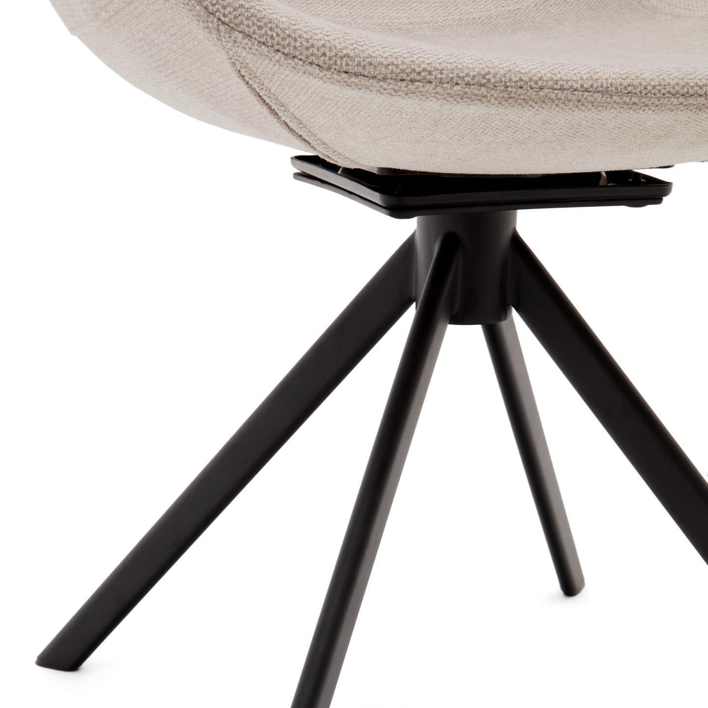 Krzesło obrotowe w tkaninie szenilowej TISSIANA beżowy La Forma Eye on Design