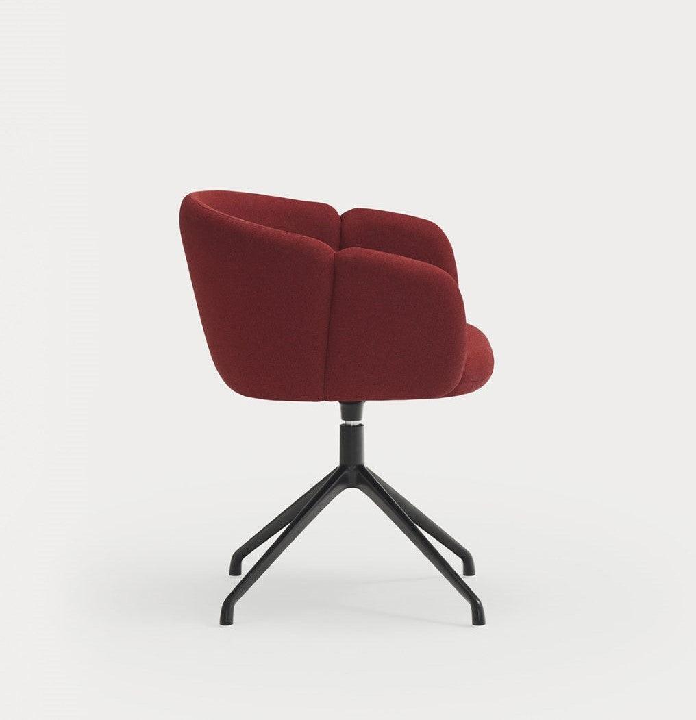 Krzesło obrotowe z podłokietnikami ADD czerwony z czarną podstawą Teulat Eye on Design