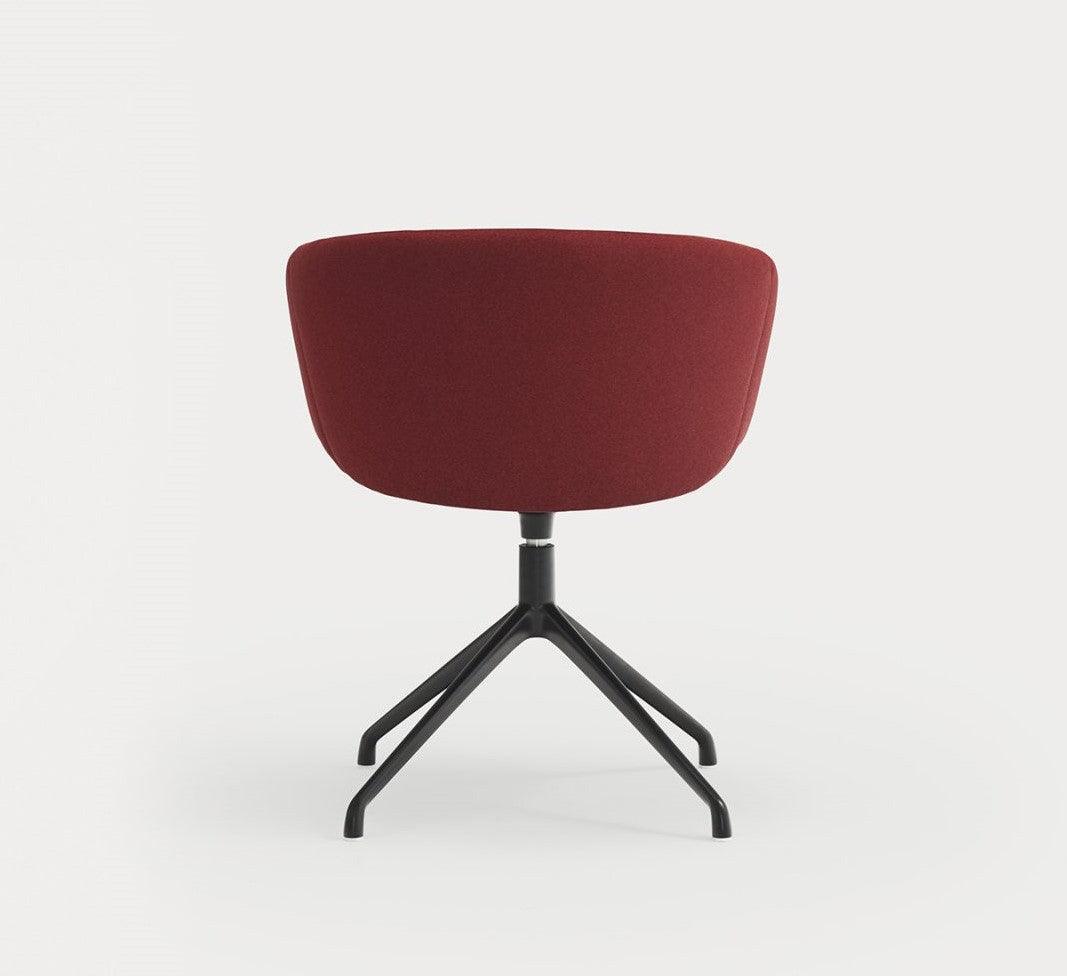 Krzesło obrotowe z podłokietnikami ADD czerwony z czarną podstawą Teulat Eye on Design