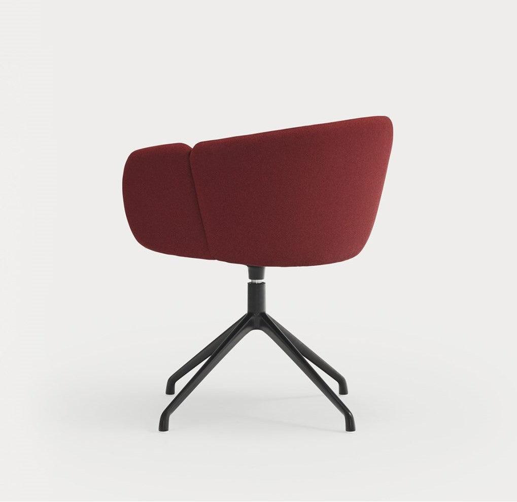 Krzesło obrotowe z podłokietnikami ADD czerwony z czarną podstawą Teulat Eye on Design