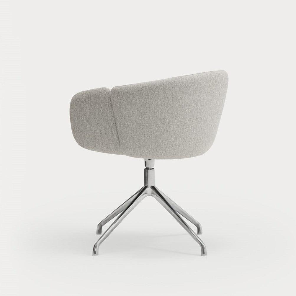 Krzesło obrotowe z podłokietnikami ADD szary z chromowaną podstawą Teulat Eye on Design