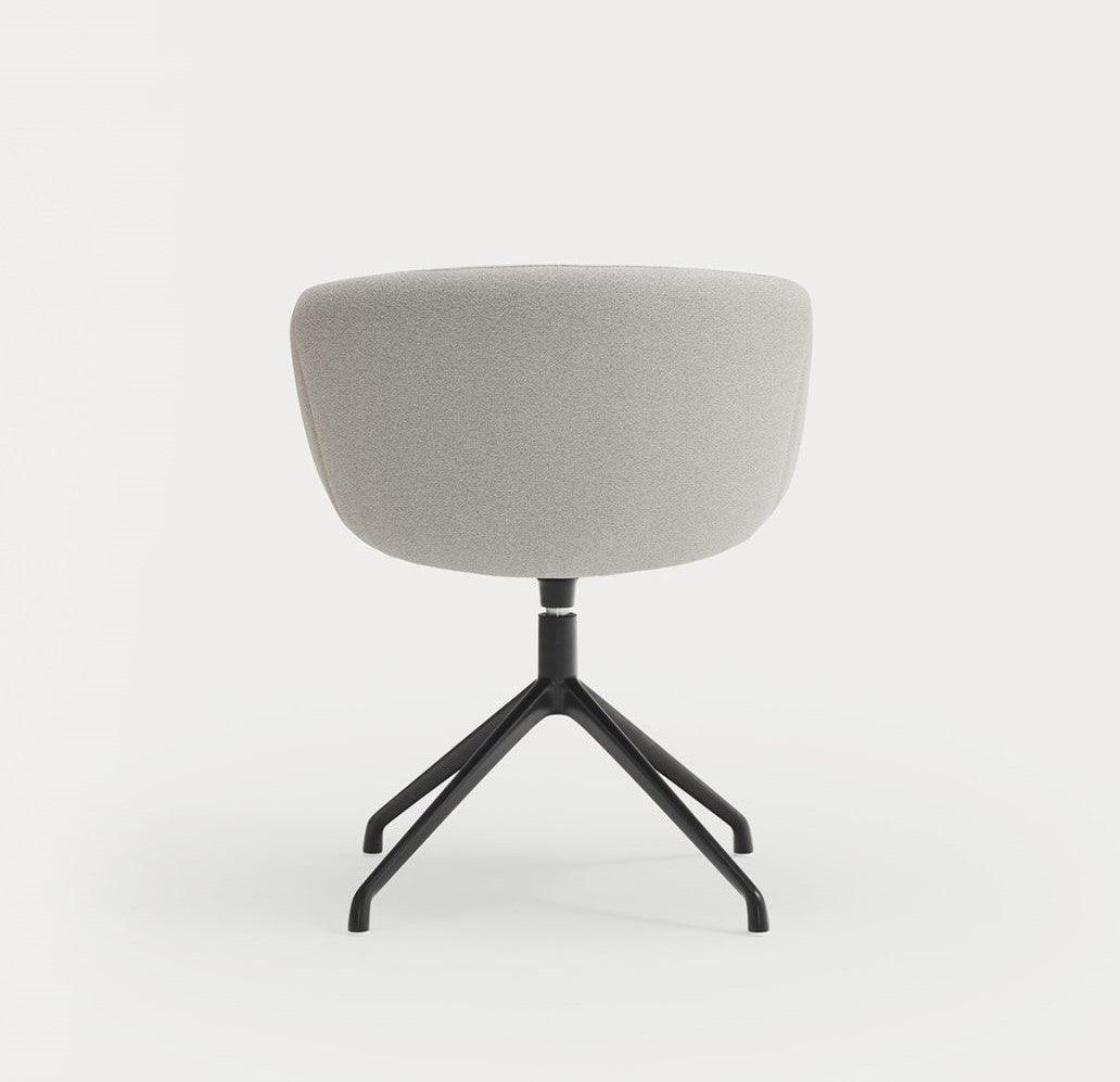 Krzesło obrotowe z podłokietnikami ADD szary z czarną podstawą Teulat Eye on Design