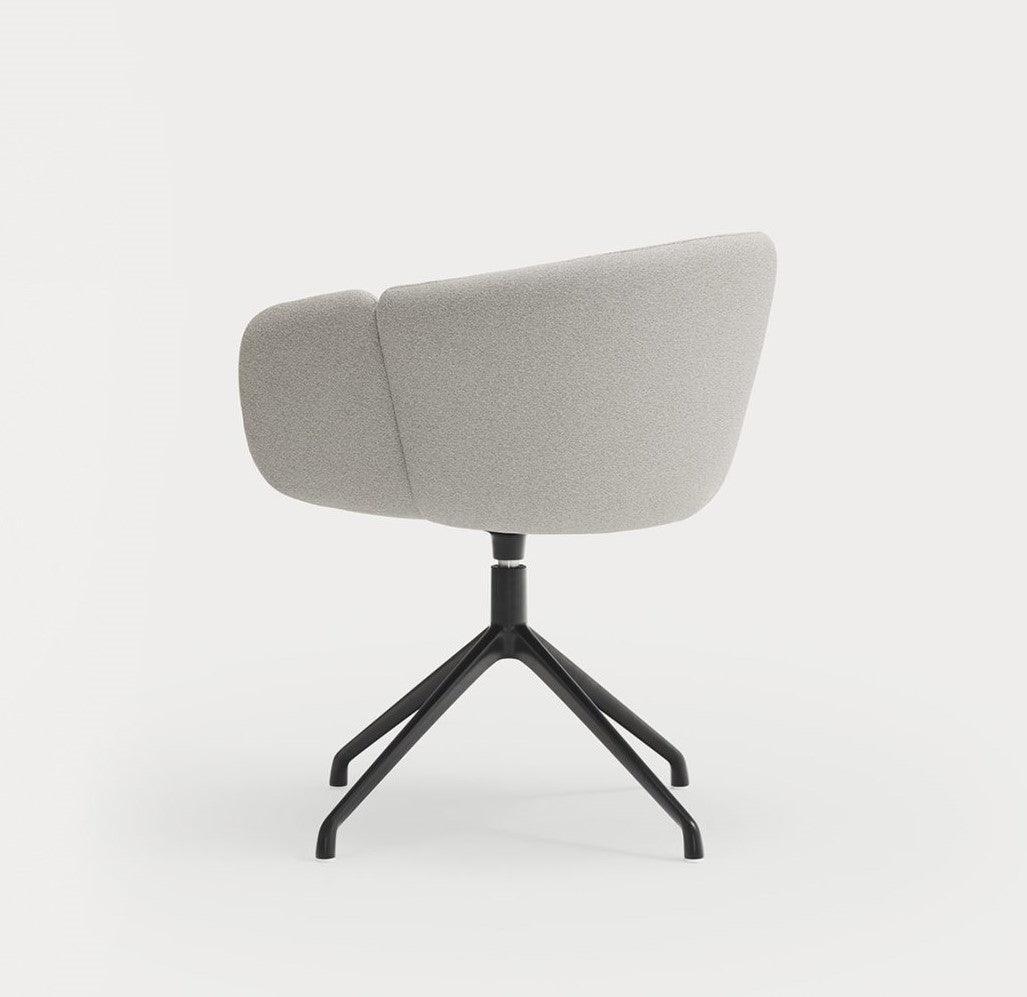 Krzesło obrotowe z podłokietnikami ADD szary z czarną podstawą Teulat Eye on Design