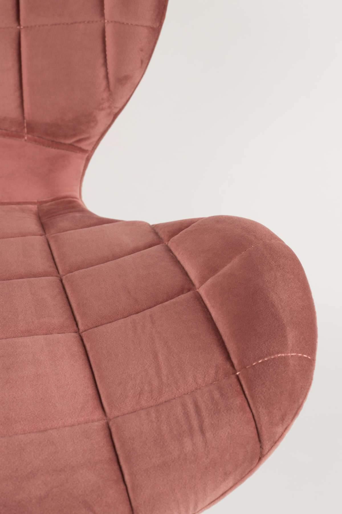 Krzesło OMG VELVET różowy Zuiver Eye on Design