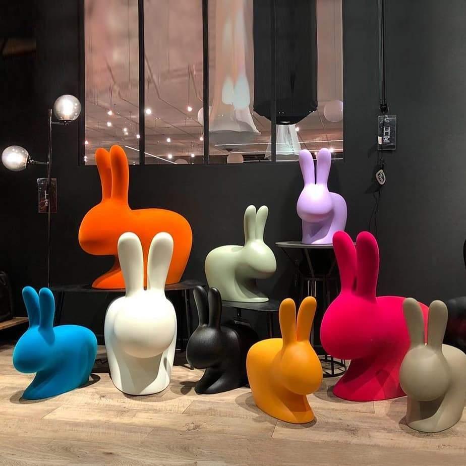 Krzesło RABBIT czarny Qeeboo Eye on Design