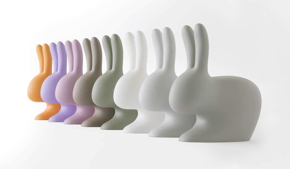Krzesło RABBIT gołębi szary Qeeboo Eye on Design