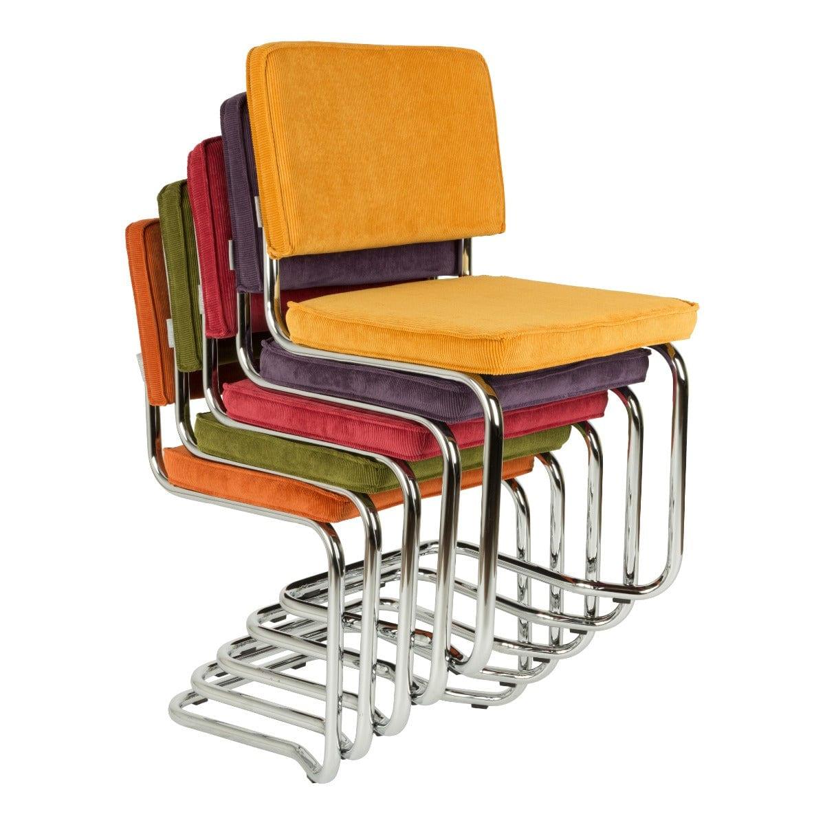 BRAK - Krzesło RIDGE KINK RIB szare 6A Zuiver Eye on Design