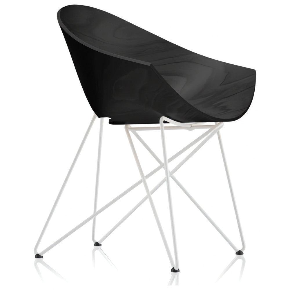 Krzesło RM56 buk Vzór Buk czarny Biały Eye on Design