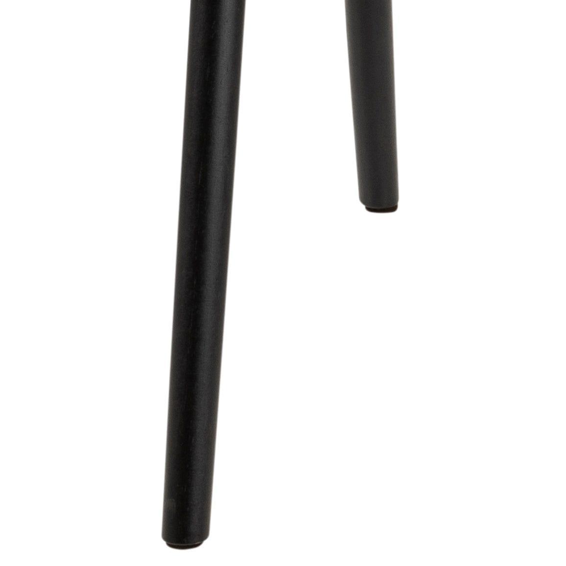 Krzesło skórzane BJORN brandy z czarną podstawą Home Essentials Eye on Design