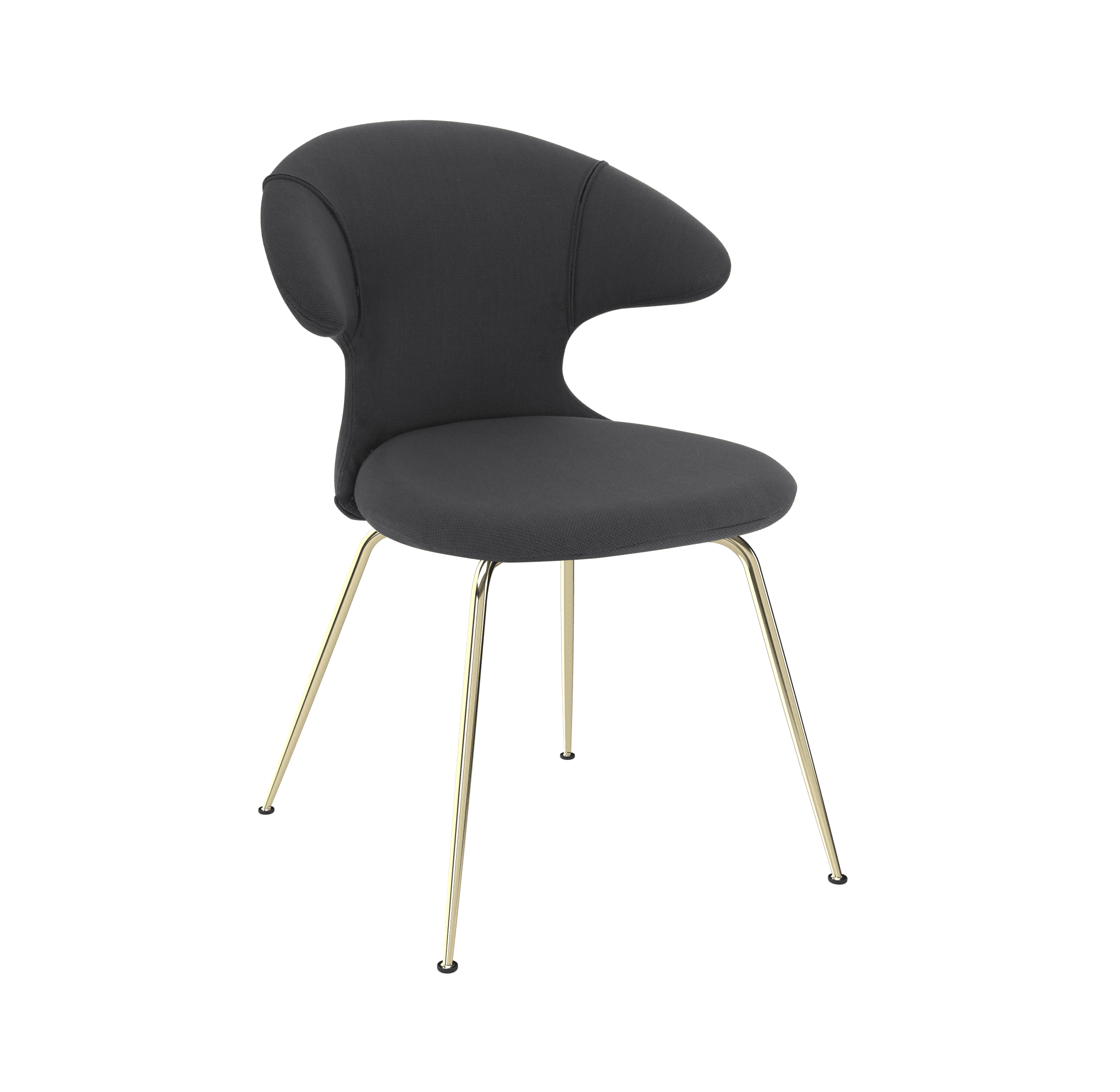 Krzesło TIME FLIES antracytowy ze złotą podstawą UMAGE Eye on Design