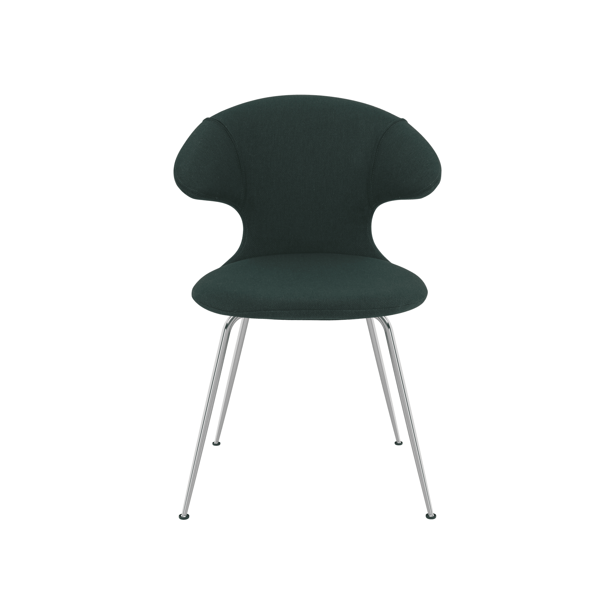 Krzesło TIME FLIES butelkowa zieleń ze srebrną podstawą UMAGE Eye on Design