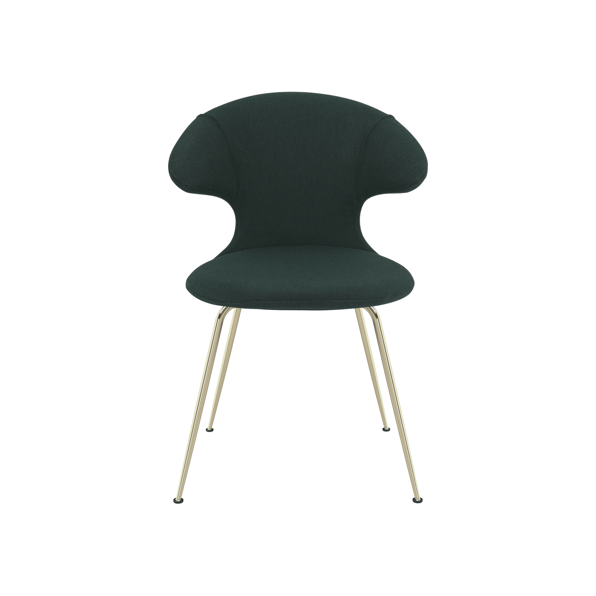 Krzesło TIME FLIES butelkowa zieleń ze złotą podstawą UMAGE Eye on Design