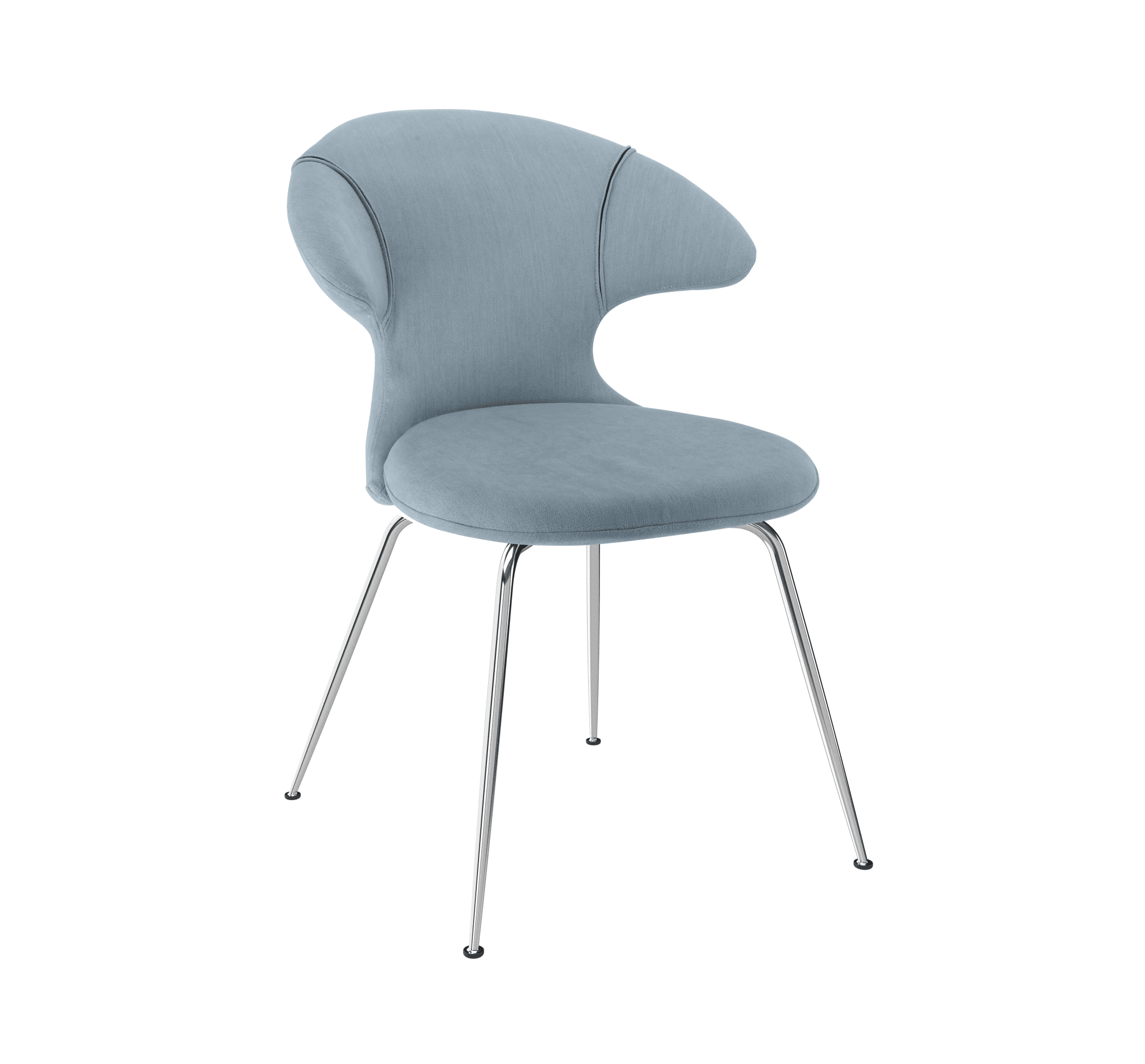 Krzesło TIME FLIES niebieski ze srebrną podstawą UMAGE Eye on Design