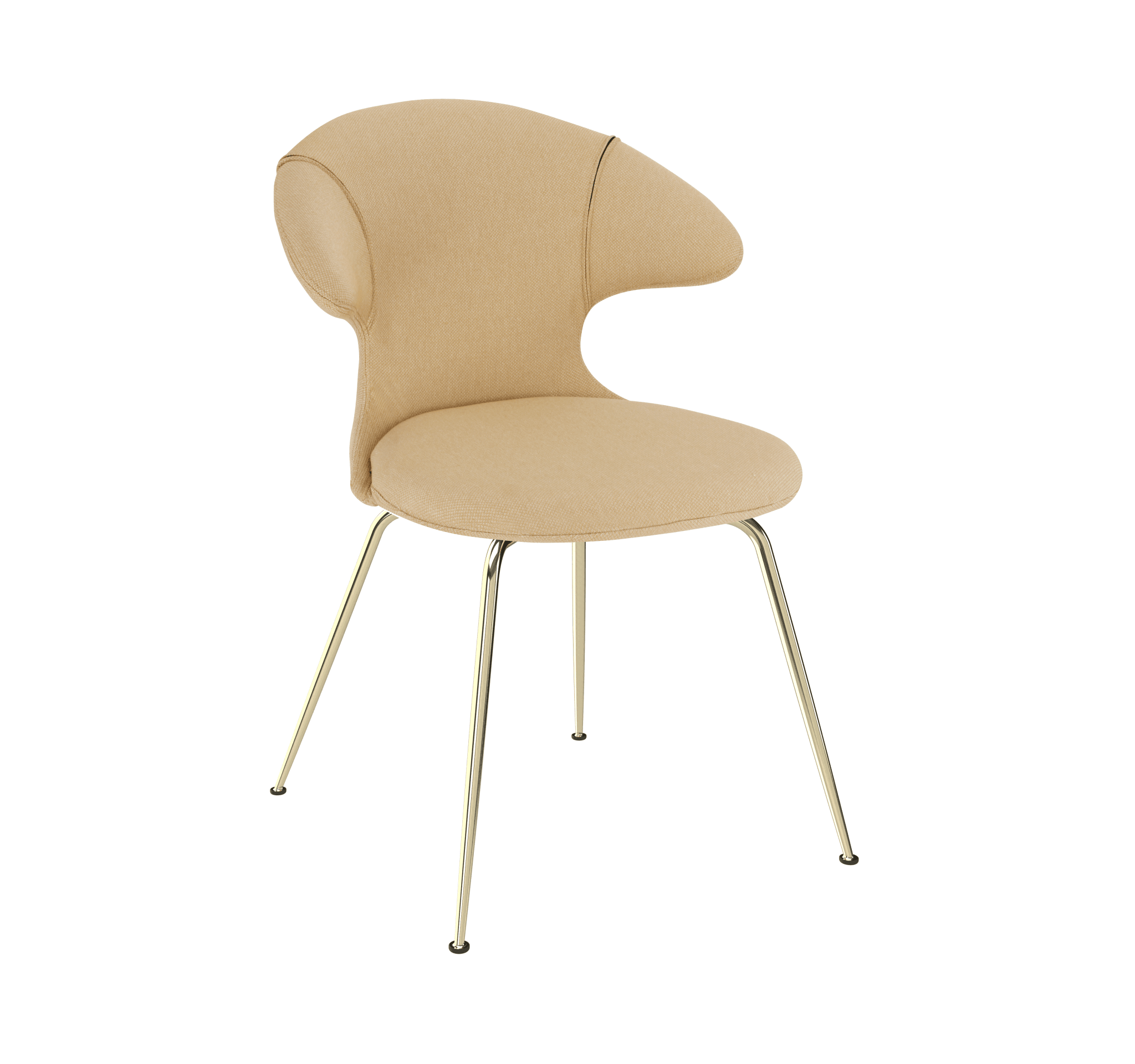 Krzesło TIME FLIES żółty ze złotą podstawą UMAGE Eye on Design