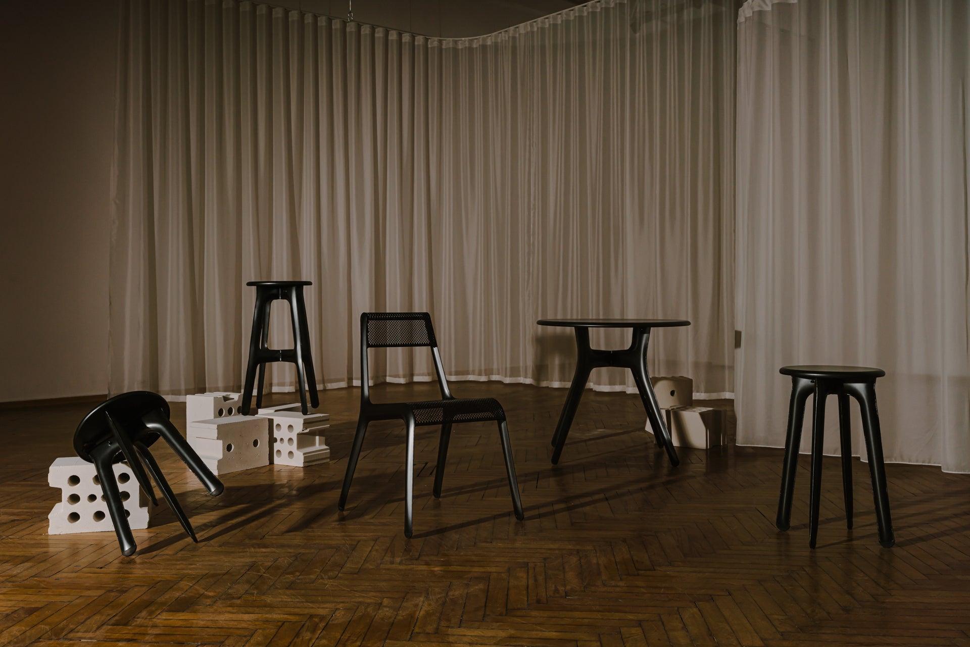 Krzesło ULTRALEGGERA anodowy czarny Zieta Studio Eye on Design