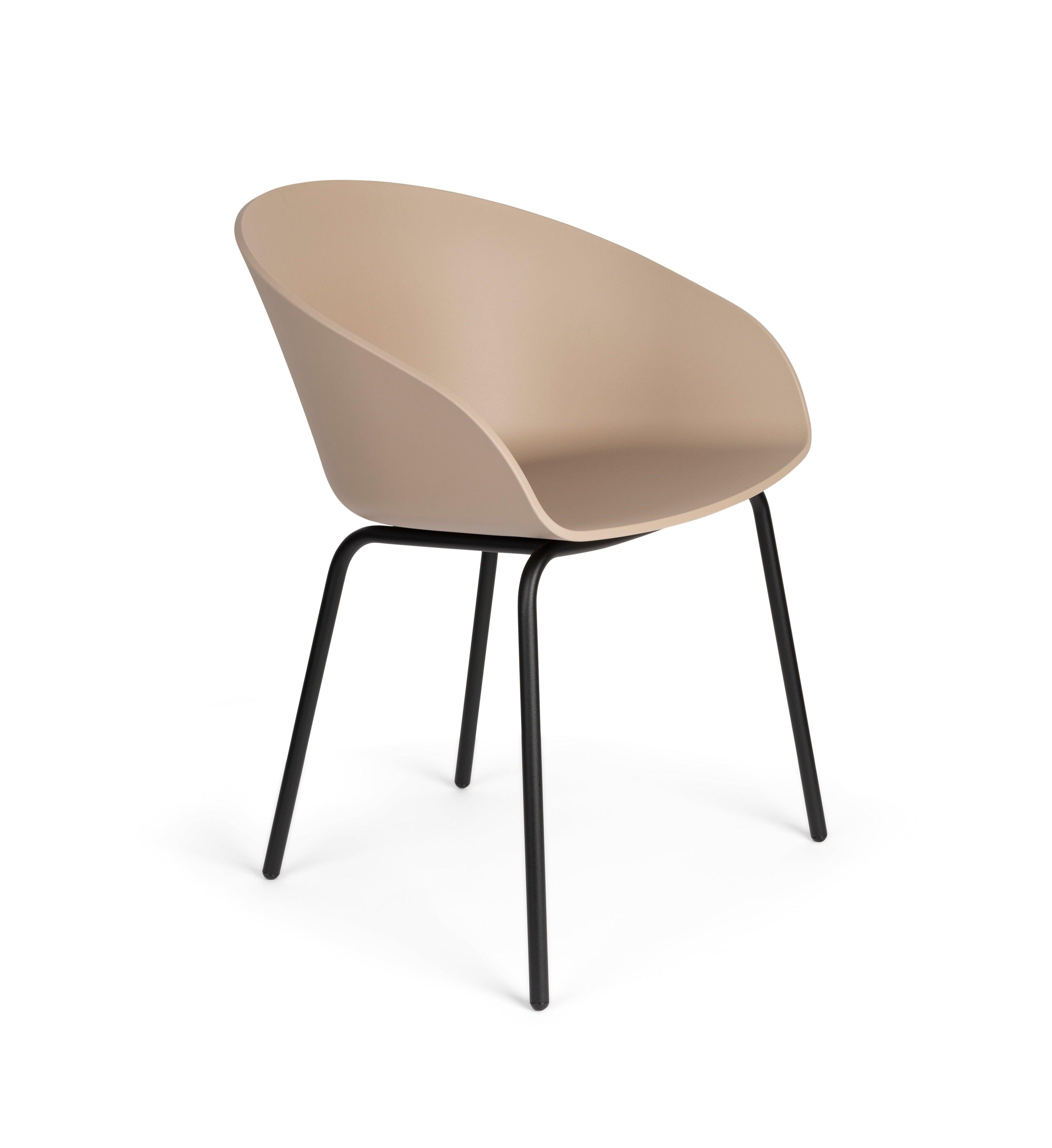 Krzesło VOID beżowy z czarna podstawą Zuiver Eye on Design