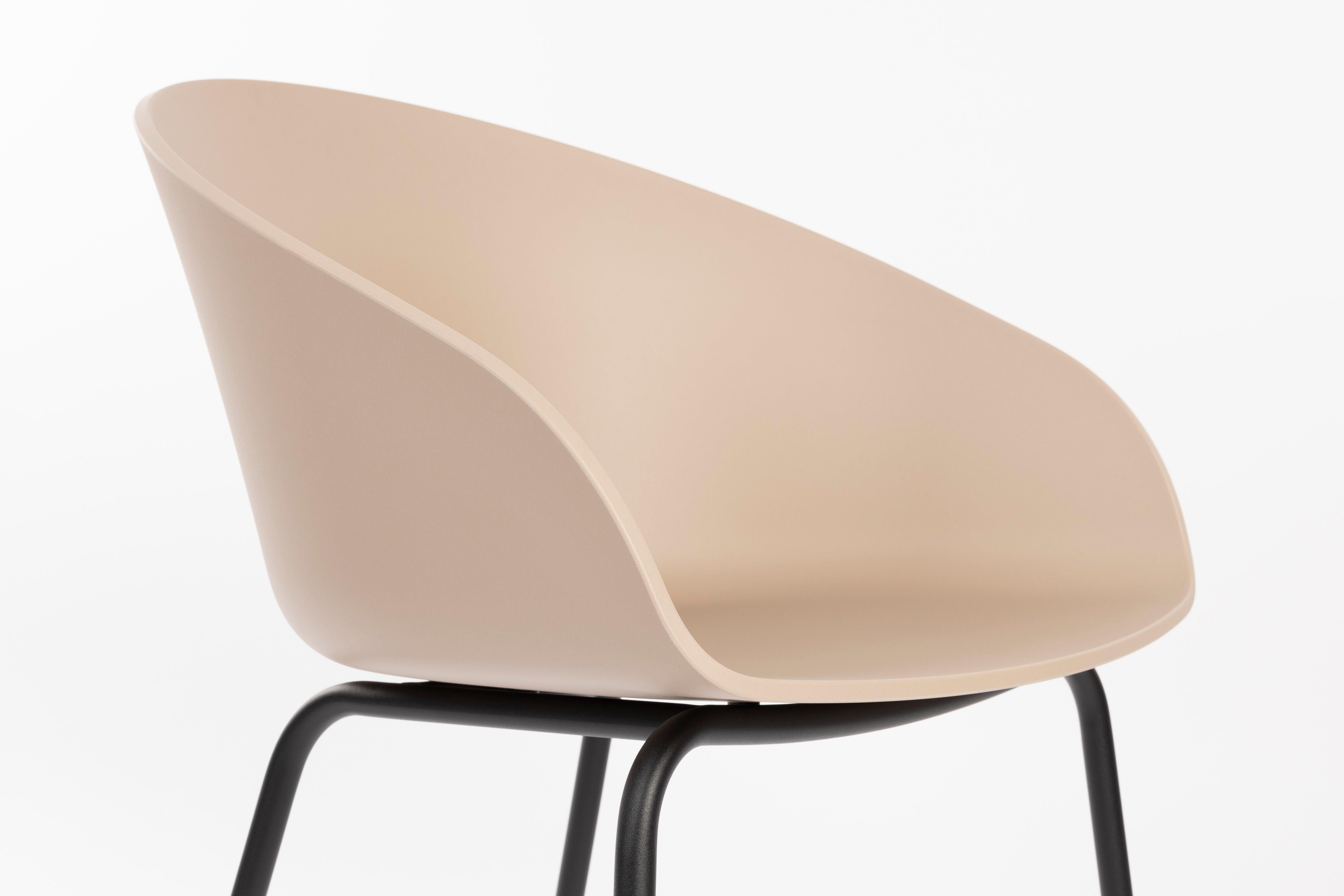 Krzesło VOID beżowy z czarna podstawą Zuiver Eye on Design