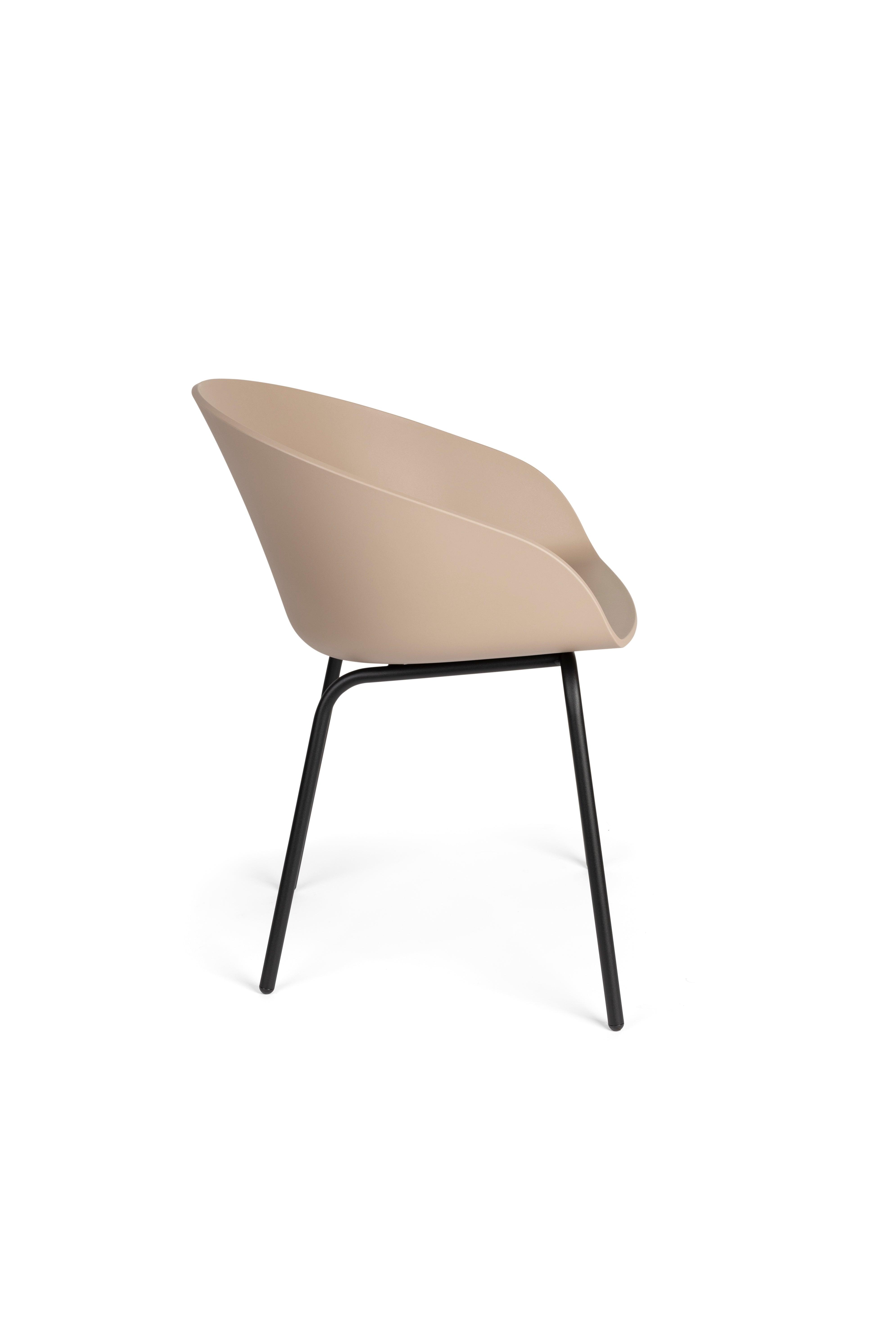 Krzesło VOID beżowy z czarna podstawą Zuiver Eye on Design