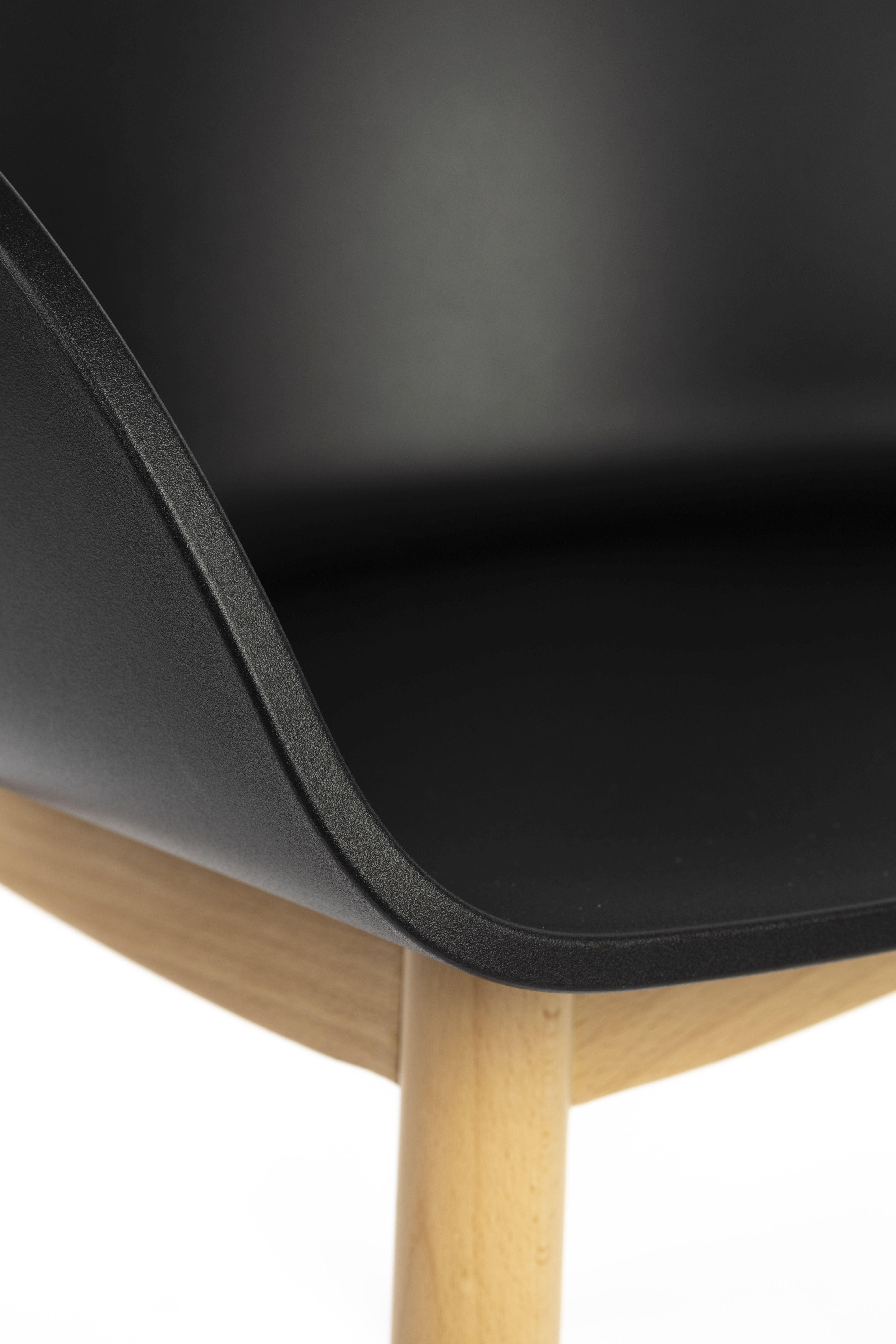 Krzesło VOID czarny z drewnianą podstawą Zuiver Eye on Design