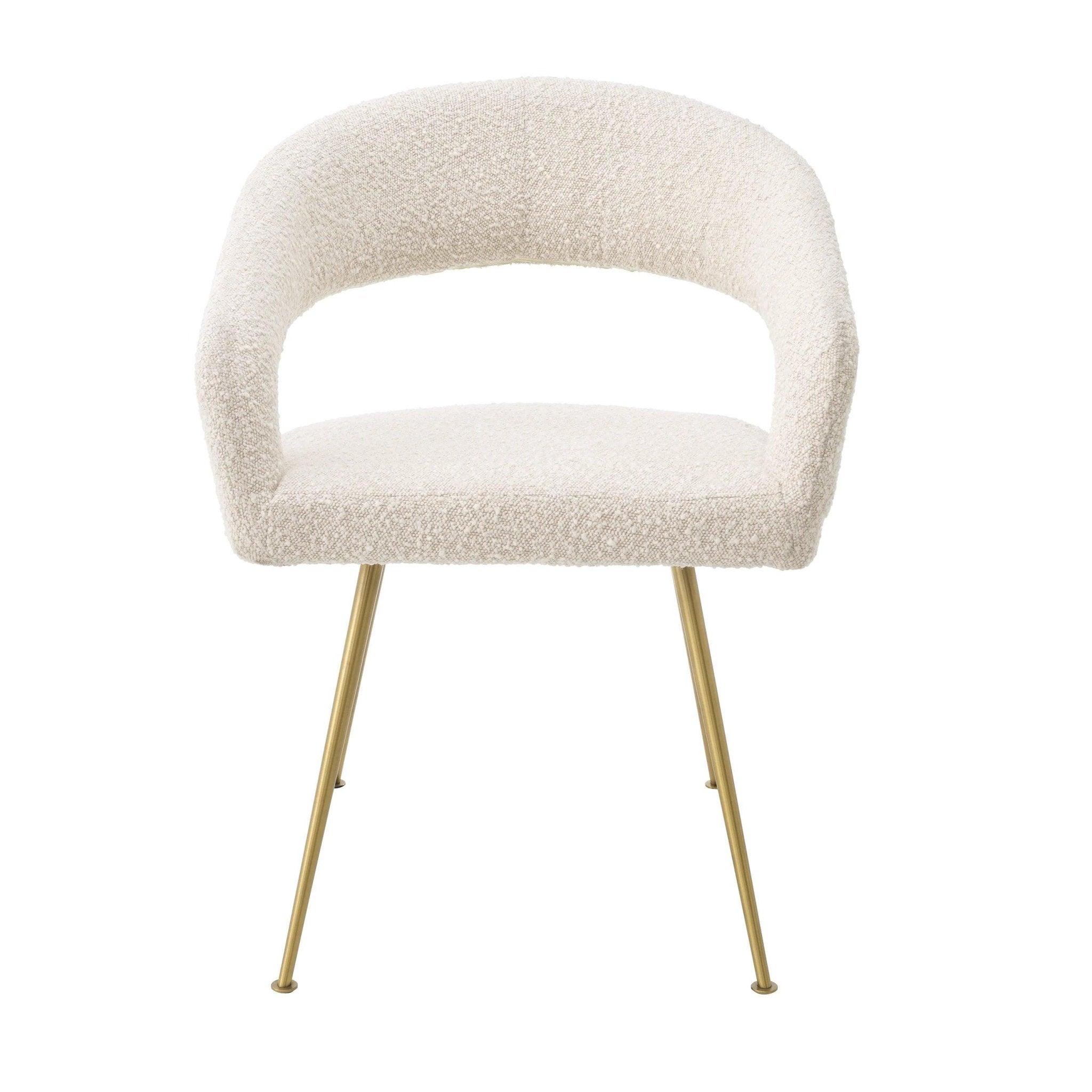 Krzesło w tkaninie boucle BRAVO kremowy Eichholtz Eye on Design