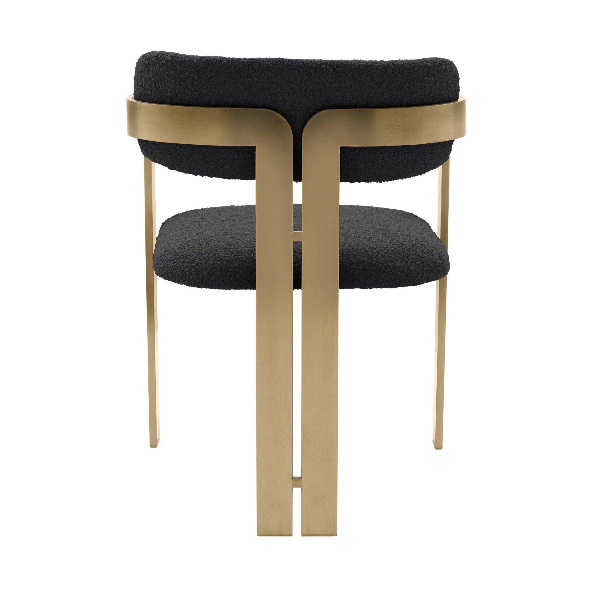 Krzesło w tkaninie boucle DONATO czarny Eichholtz Eye on Design