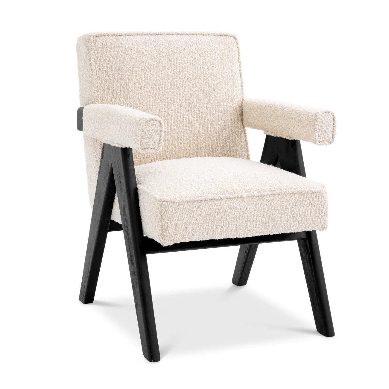 Krzesło w tkaninie boucle GRETA kremowy Eichholtz Eye on Design