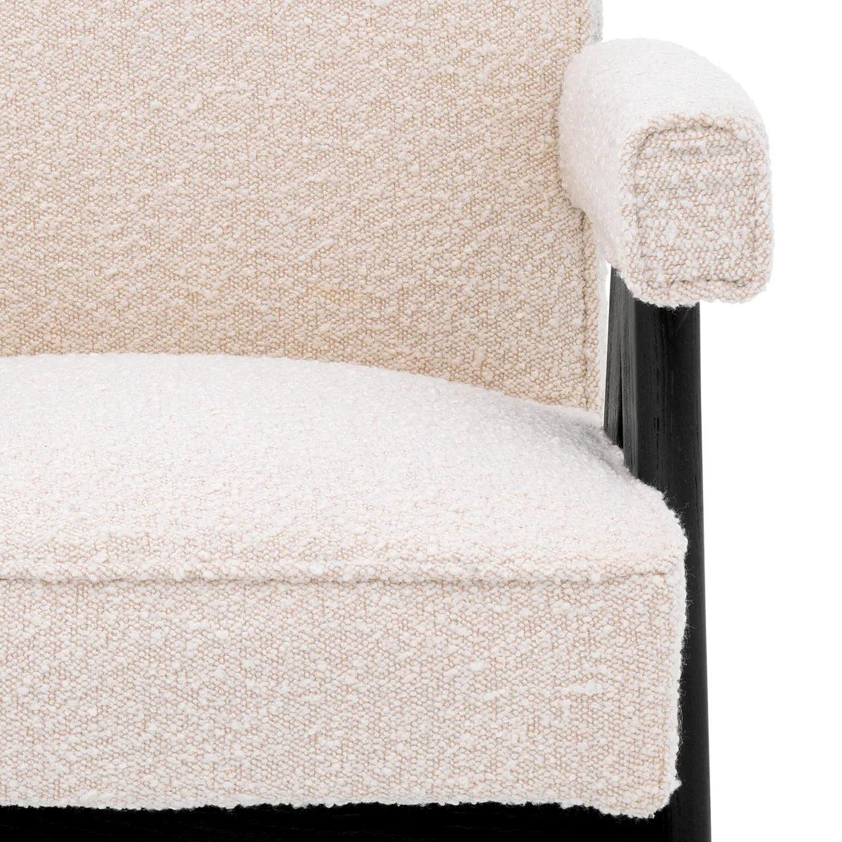 Krzesło w tkaninie boucle GRETA kremowy Eichholtz Eye on Design