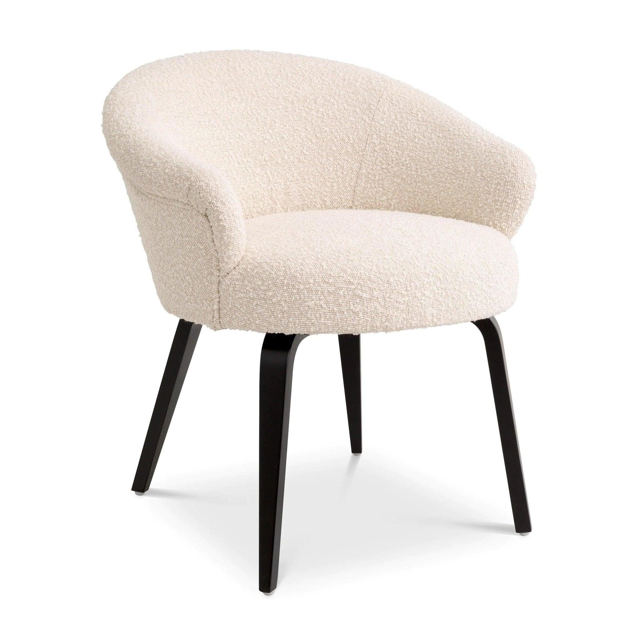 Krzesło w tkaninie boucle MORETTI kremowy Eichholtz Eye on Design