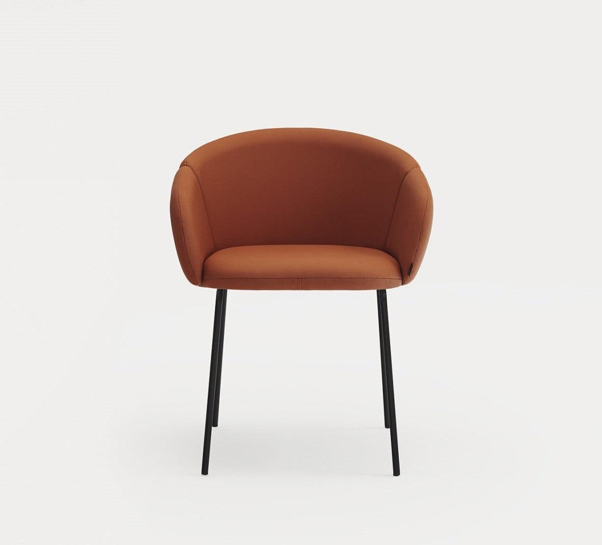 Krzesło z podłokietnikami ADD ekoskóra terracotta Teulat Eye on Design