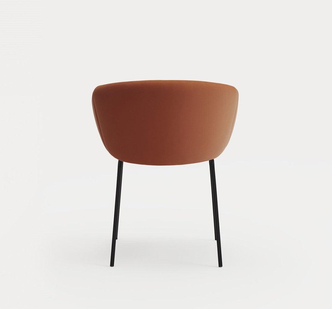 Krzesło z podłokietnikami ADD ekoskóra terracotta Teulat Eye on Design