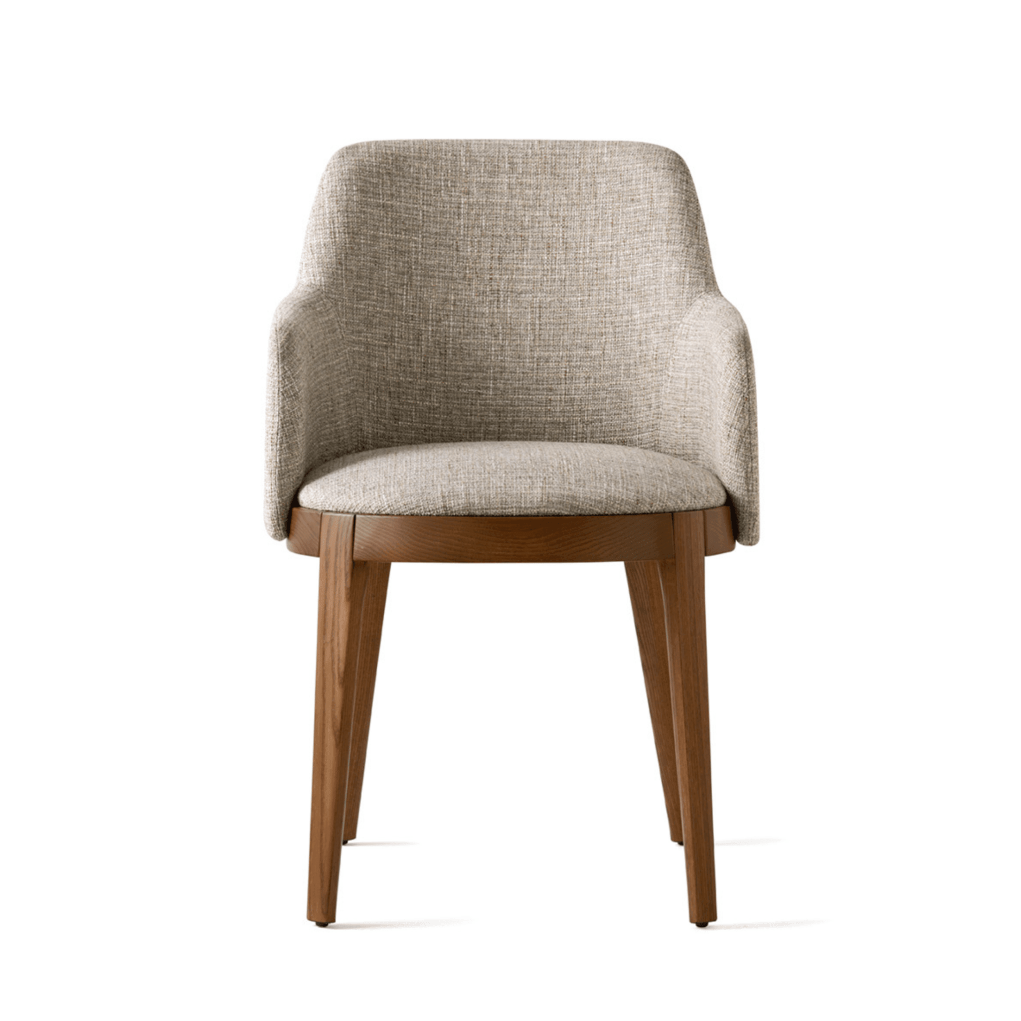 Krzesło z podłokietnikami ADÈL melanż piaskowy Calligaris orzech włoski Eye on Design