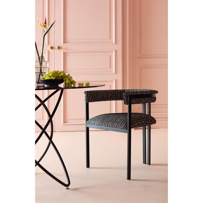 Chair with armrests Paris Czarny