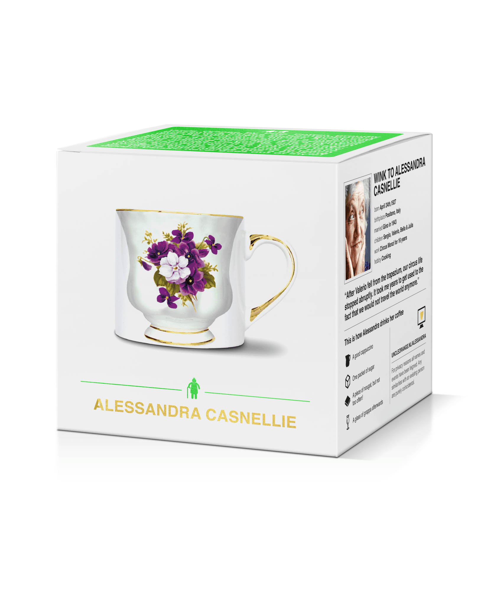 Kubek ALESSANDRA CASNELLIE FLOWER biały Pols Potten Eye on Design