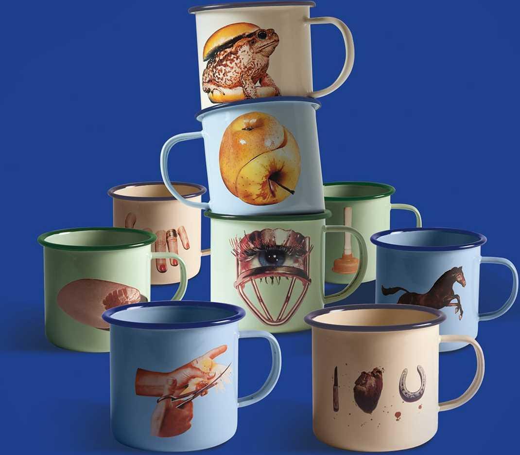 Kubek emaliowany SOAP zielony Seletti Eye on Design