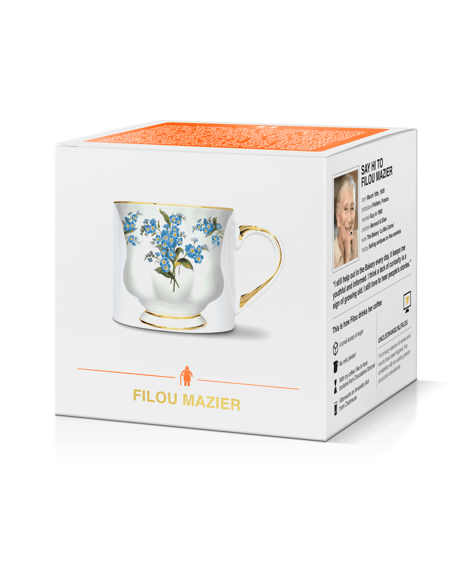 Kubek FILOU MAZIER FLOWER biały Pols Potten Eye on Design