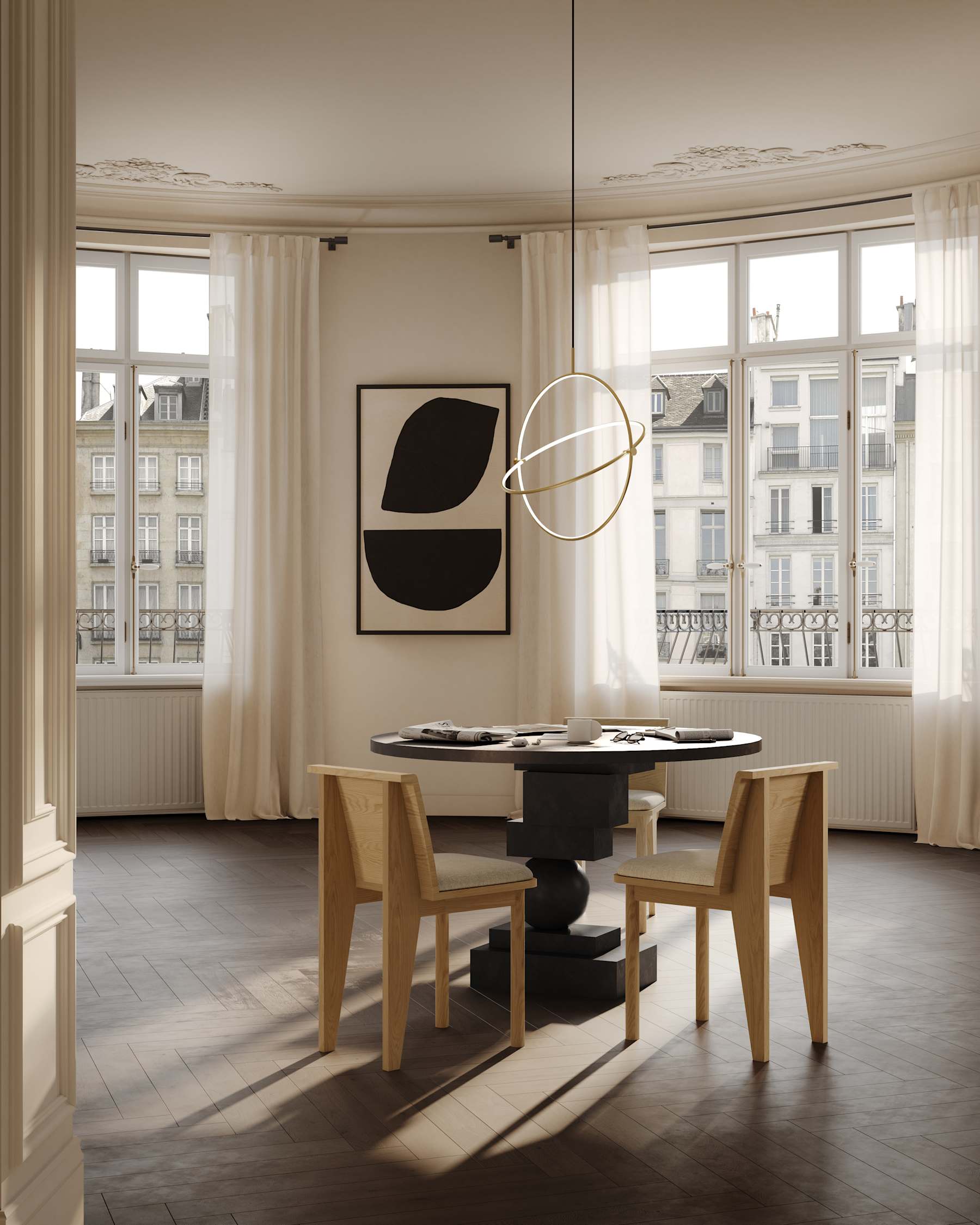 Stoel BRUTUS SLIM eikenhout